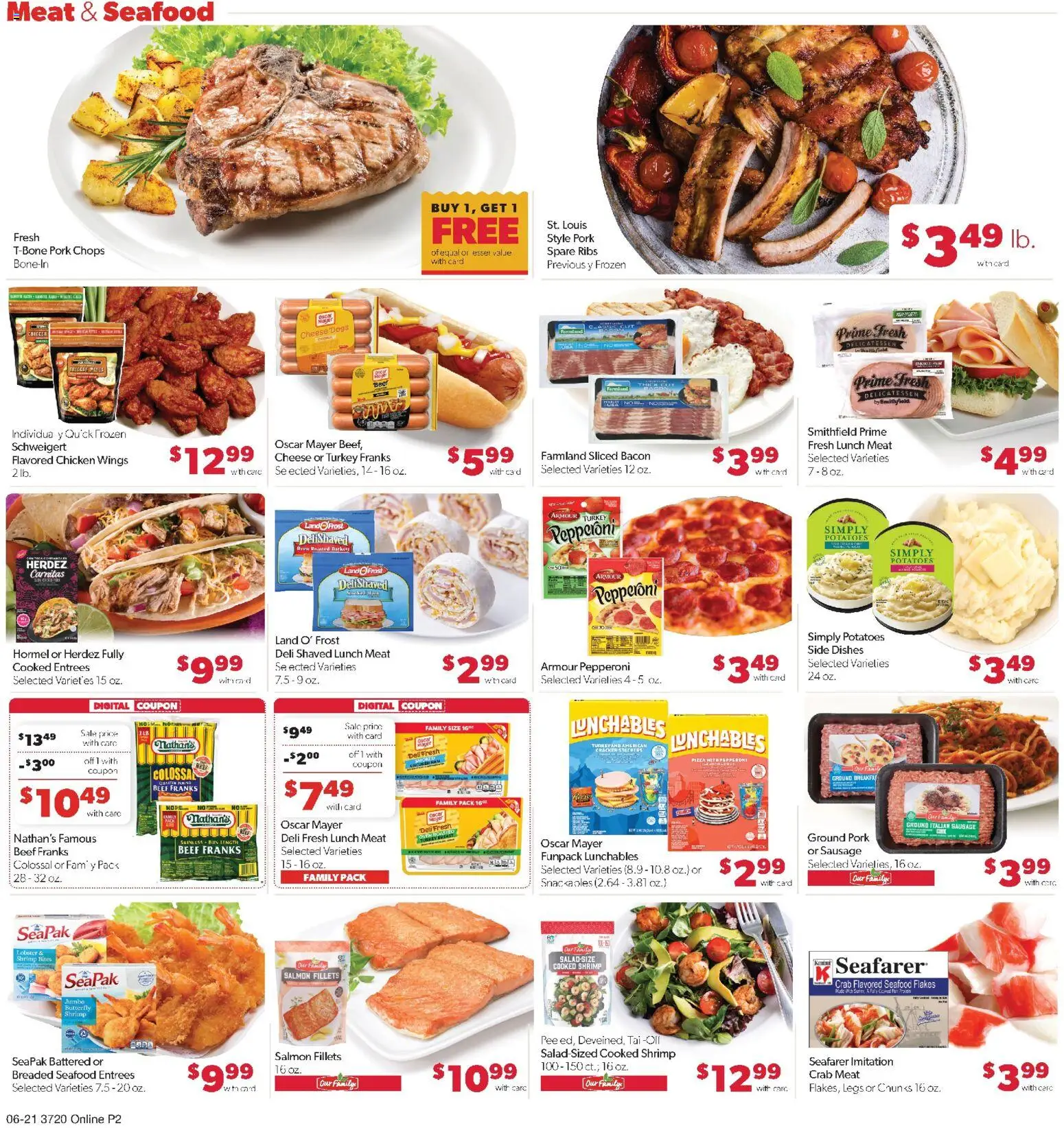 Family Fare Weekly Ad - NE - valid from 06/21/2026 | Page: 6 | Products: Cheese, Pork, Beef, Potatoes