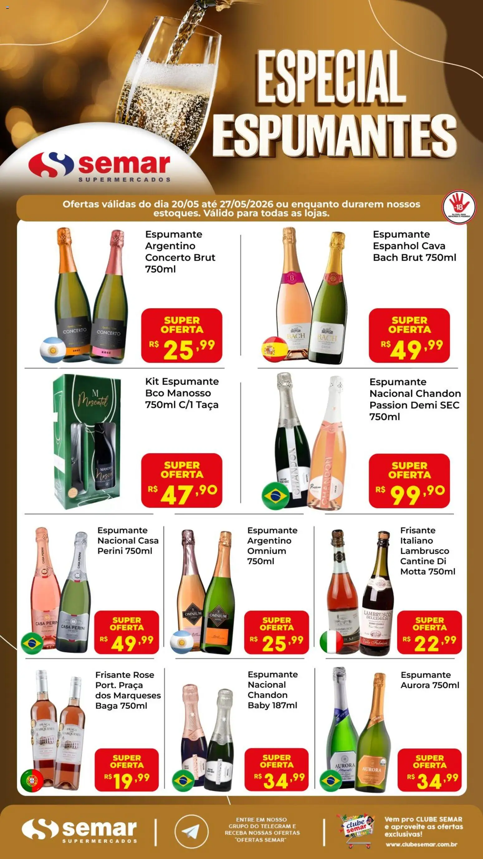 Semar Supermercado Folheto - válido de 20.05.2026 | Página: 1 | Produtos: Espumante