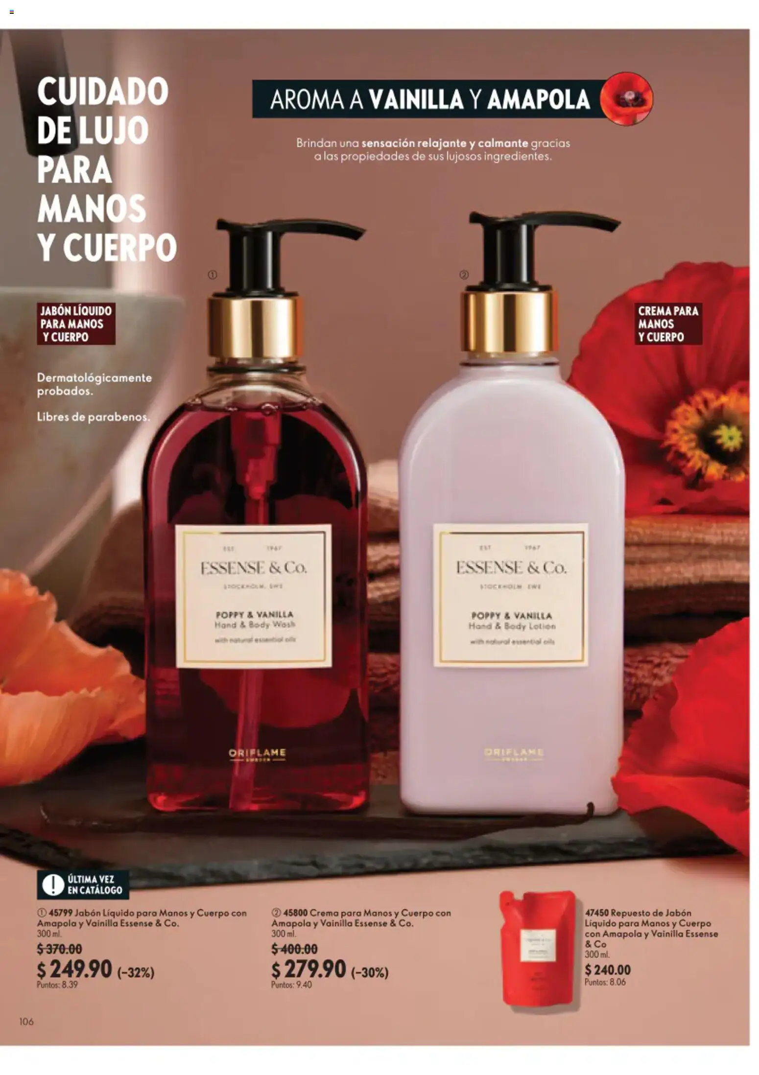 Nuevas ofertas de Oriflame válidas en toda la República Mexicana desde el 22/08/2026. ¡Encuentra las mejores ofertas en Oriflame campaña 12 2026! | Página: 106 | Productos: Jabón líquido, Crema, Body, Jabón
