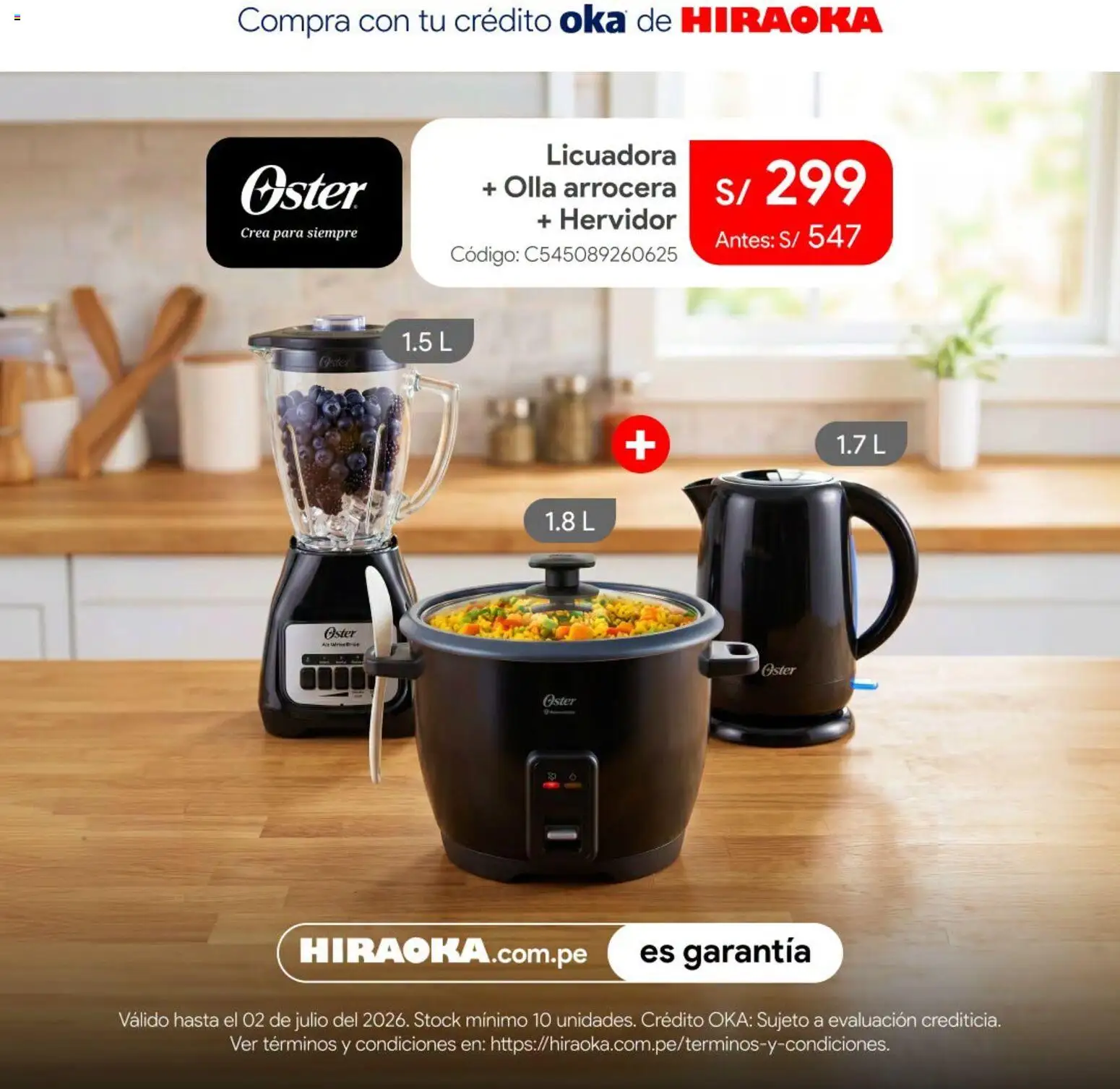 Catálogo Hiraoka válido desde 30/06/2026 | Página: 4 | Productos: Hervidor, Licuadora