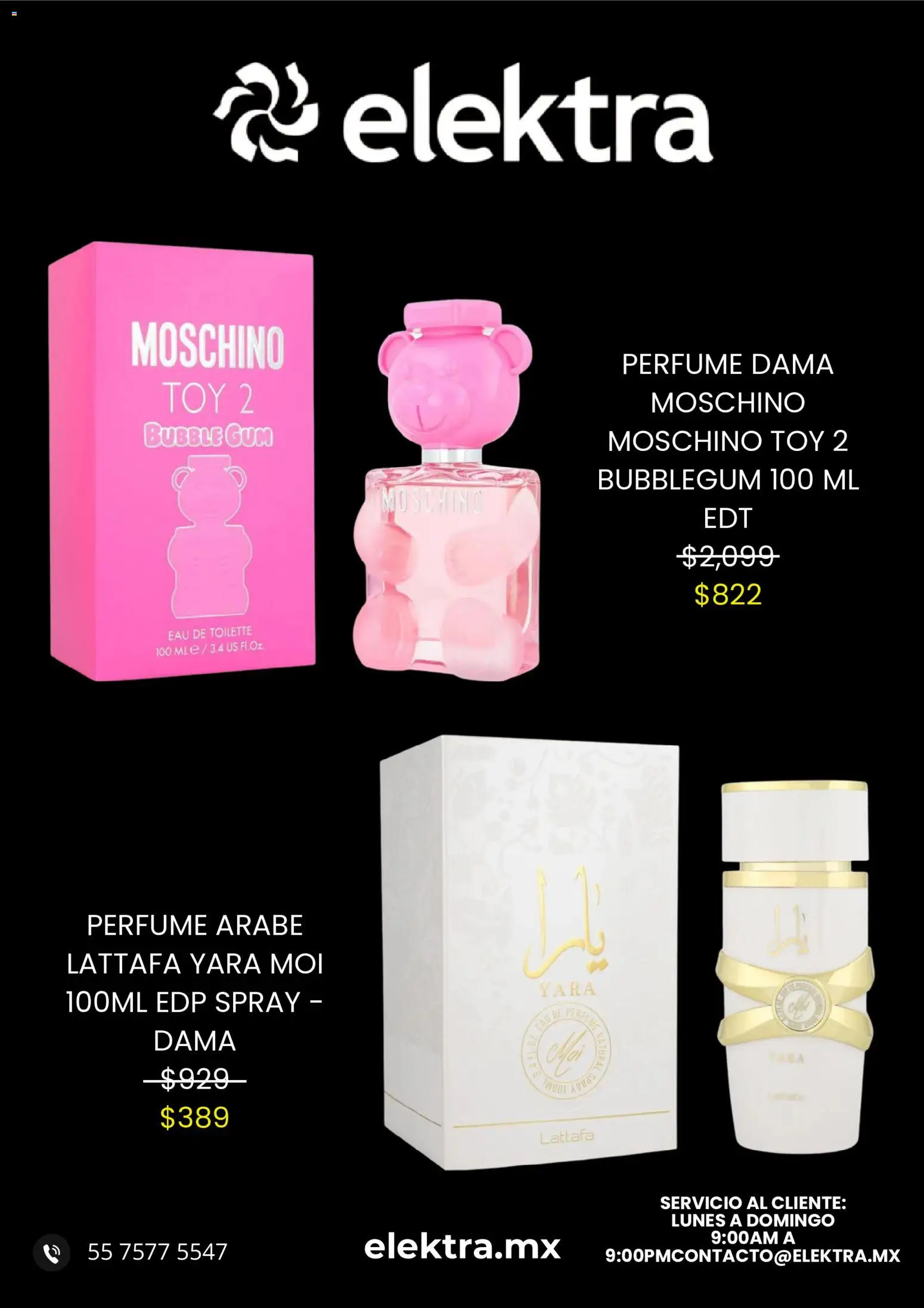 Nuevas ofertas de Elektra válidas en toda la República Mexicana desde el 01/09/2026. ¡Encuentra las mejores ofertas en Elektra catálogo! | Página: 5 | Productos: Perfume, Eau de toilette