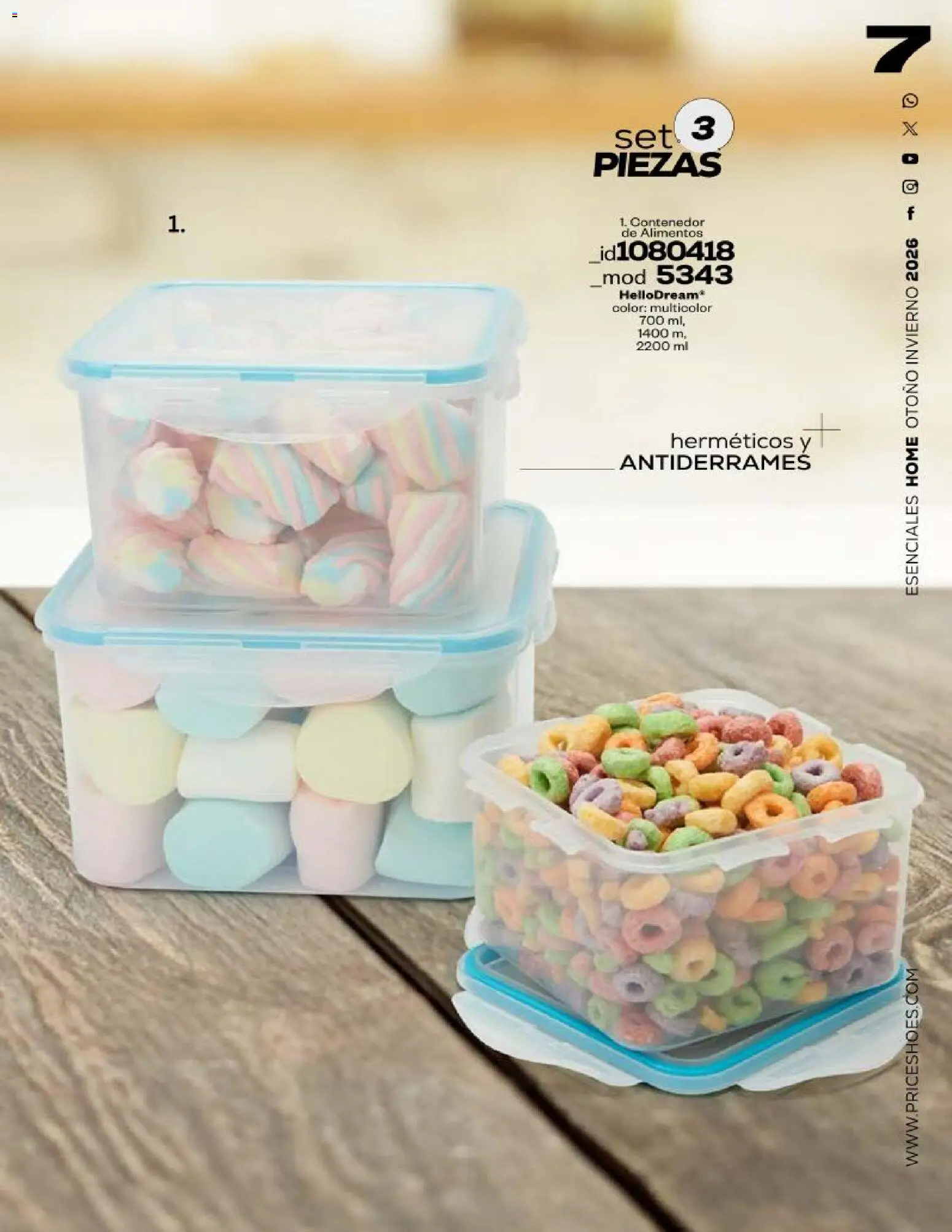 Nuevas ofertas de Price Shoes válidas en toda la República Mexicana desde el 17/08/2026. ¡Encuentra las mejores ofertas en Price Shoes catálogo Esenciales Home! | Página: 7 | Productos: Alimentos, Contenedor