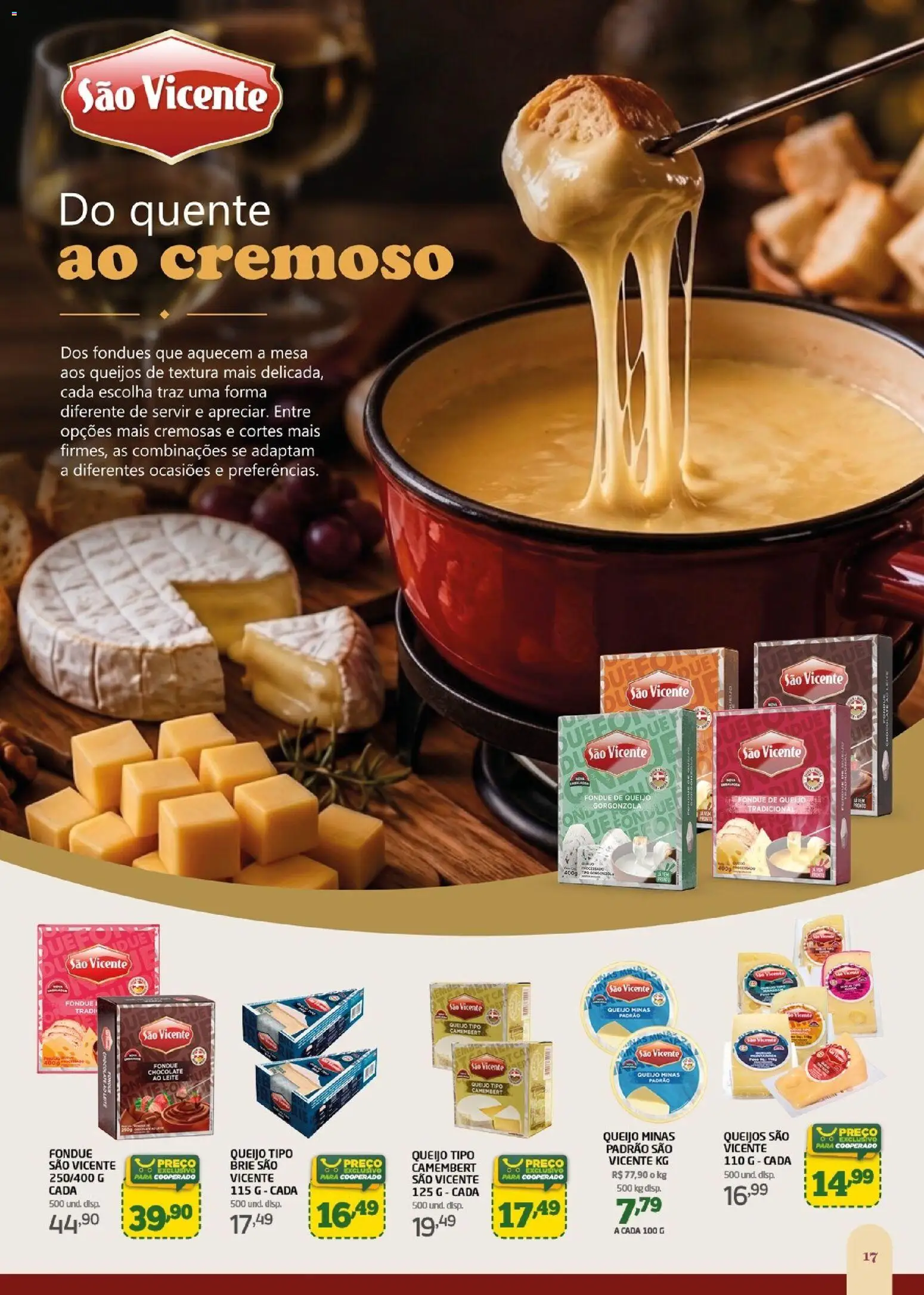 Cooper Folheto - válido de 27.05.2026 | Página: 17 | Produtos: Mesa, Chocolate, Brie, Camembert