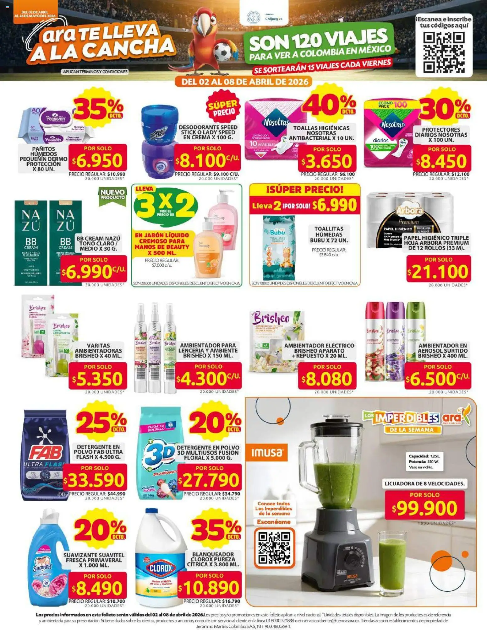 Ara revista - valida desde el 01.04.2026 | Página: 12 | Productos: Crema, Blanqueador, Jabón, Papel higiénico