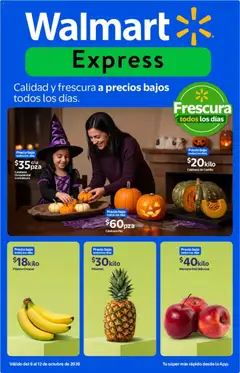 Vista previa de Walmart Express folleto Calidad y frescura a precios bajos todos los días, nuevo folleto de la tienda, válido en México a partir del 06/10/2026