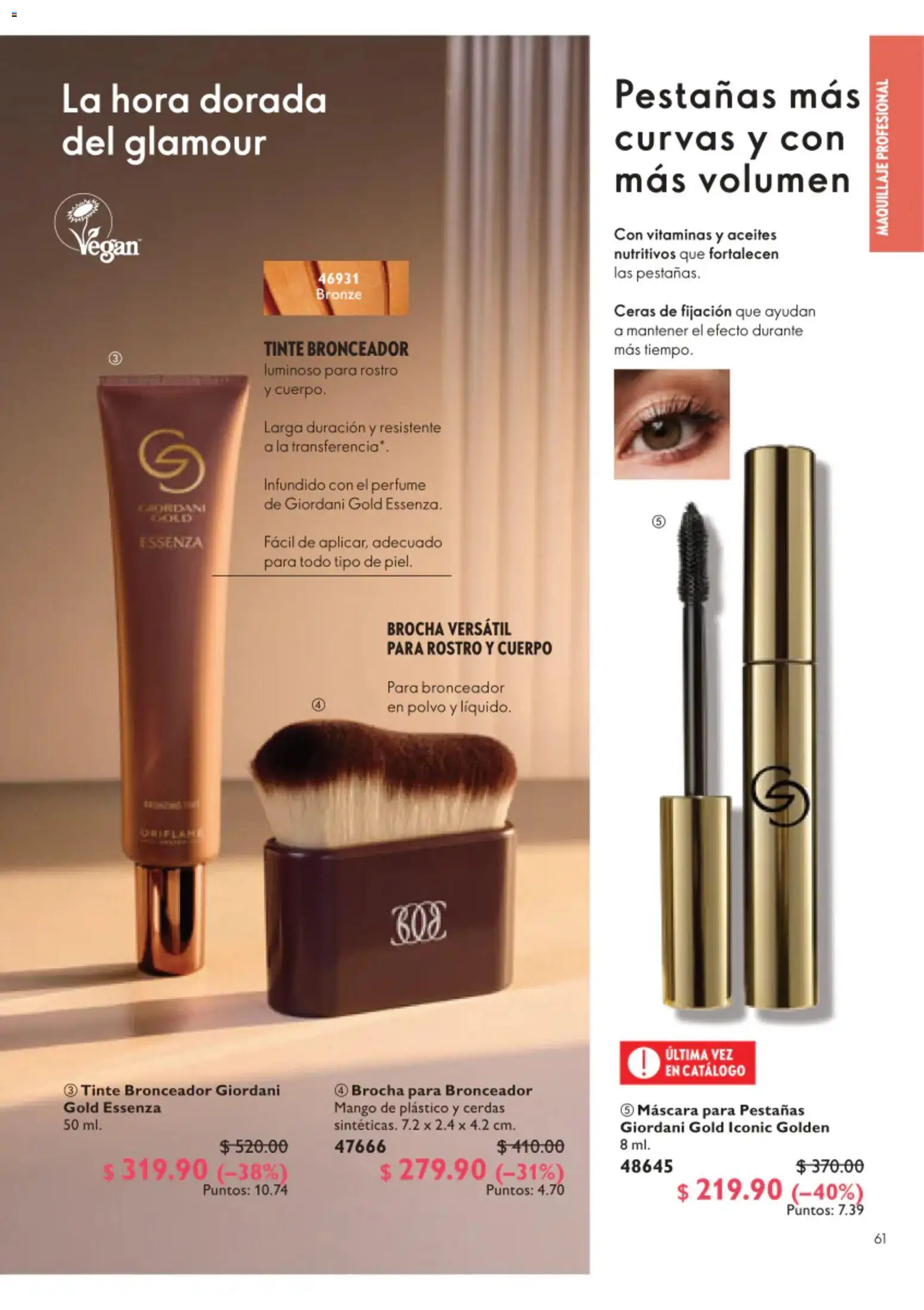 Nuevas ofertas de Oriflame válidas en toda la República Mexicana desde el 01/08/2026. ¡Encuentra las mejores ofertas en Oriflame campaña 11 2026! | Página: 61 | Productos: Mango, Perfume, Polvo, Bronceador