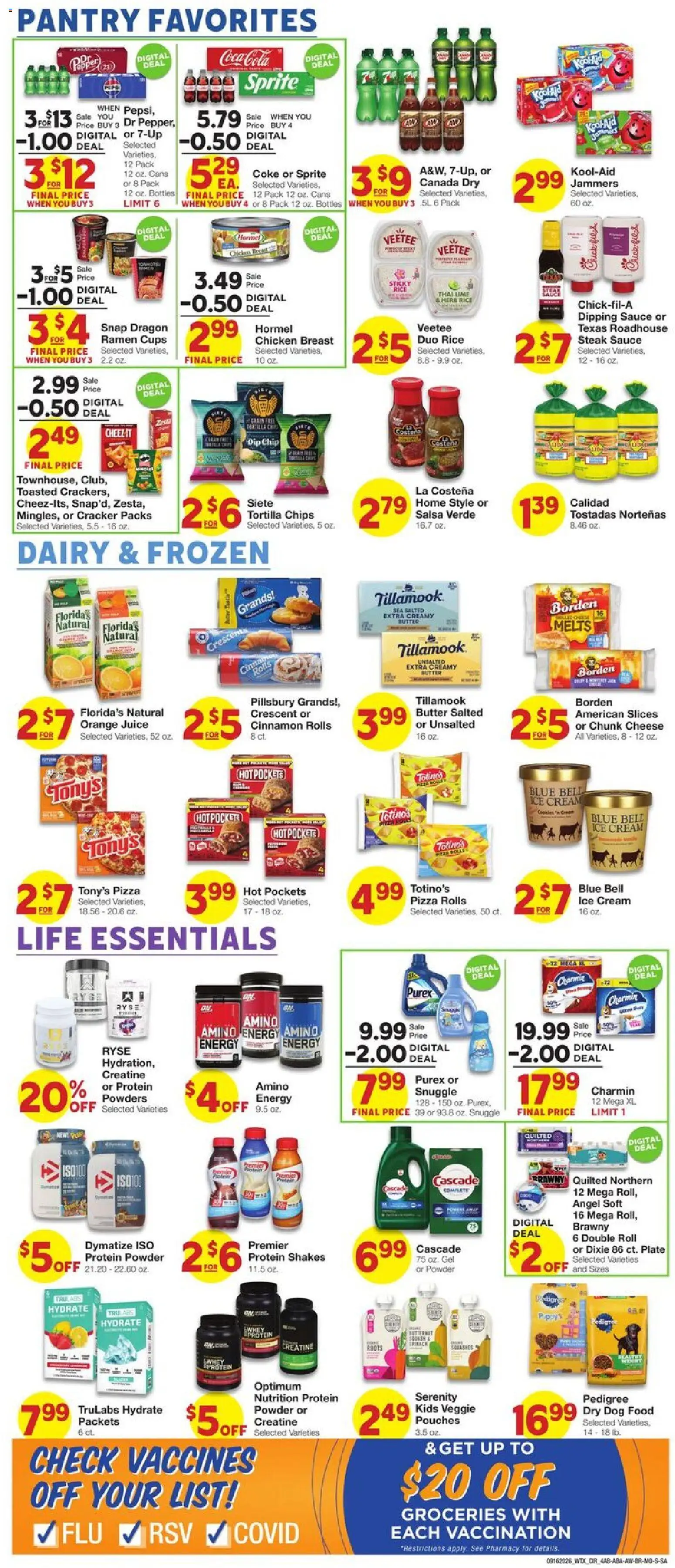 United Supermarkets Weekly Ad - valid from 09/16/2026 | Page: 4 | Products: Chicken, Pizza, Rice, Lime