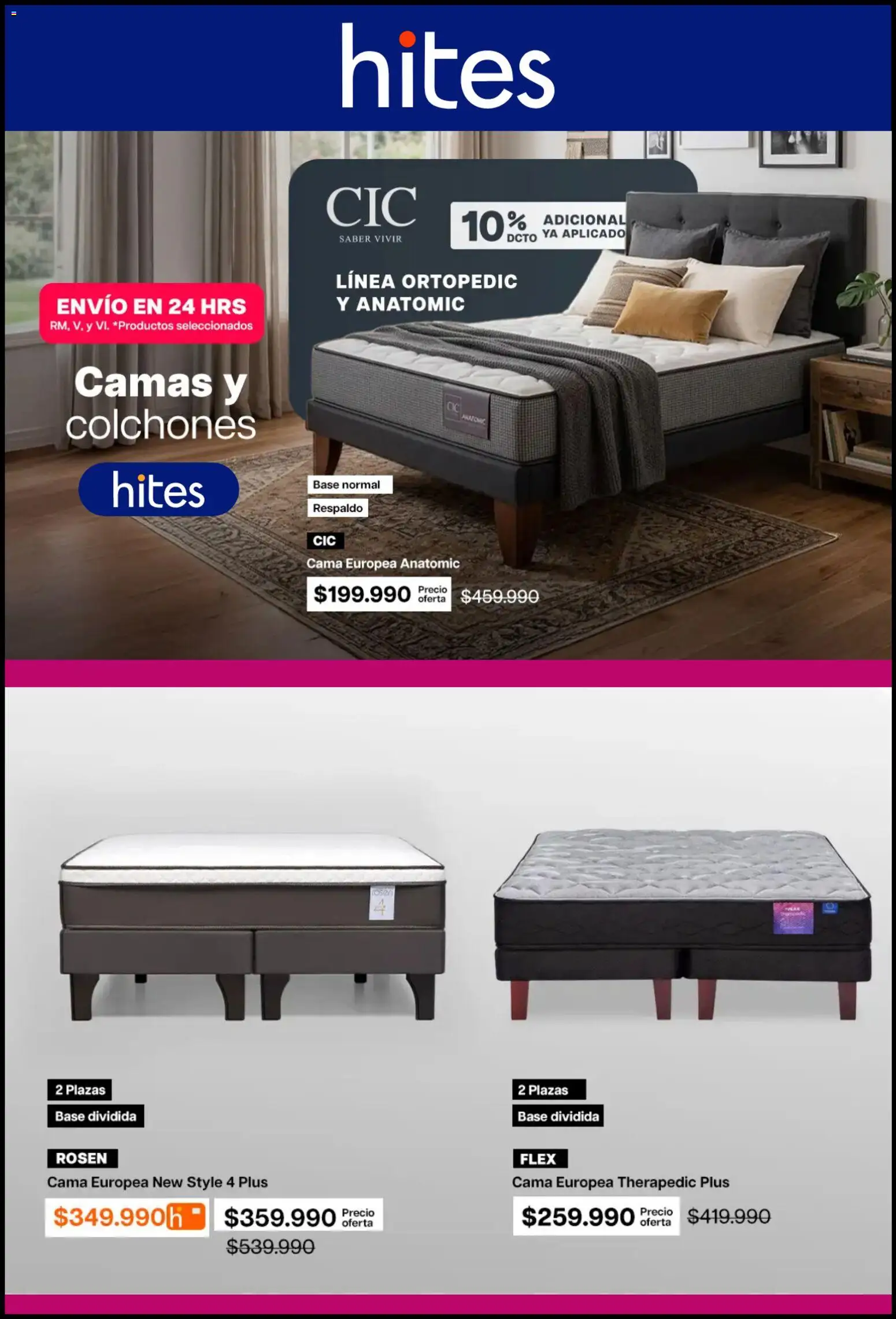 Hites Ofertas │ válido desde el 25.06.2026 | Página: 1 | Productos: Cama, Base