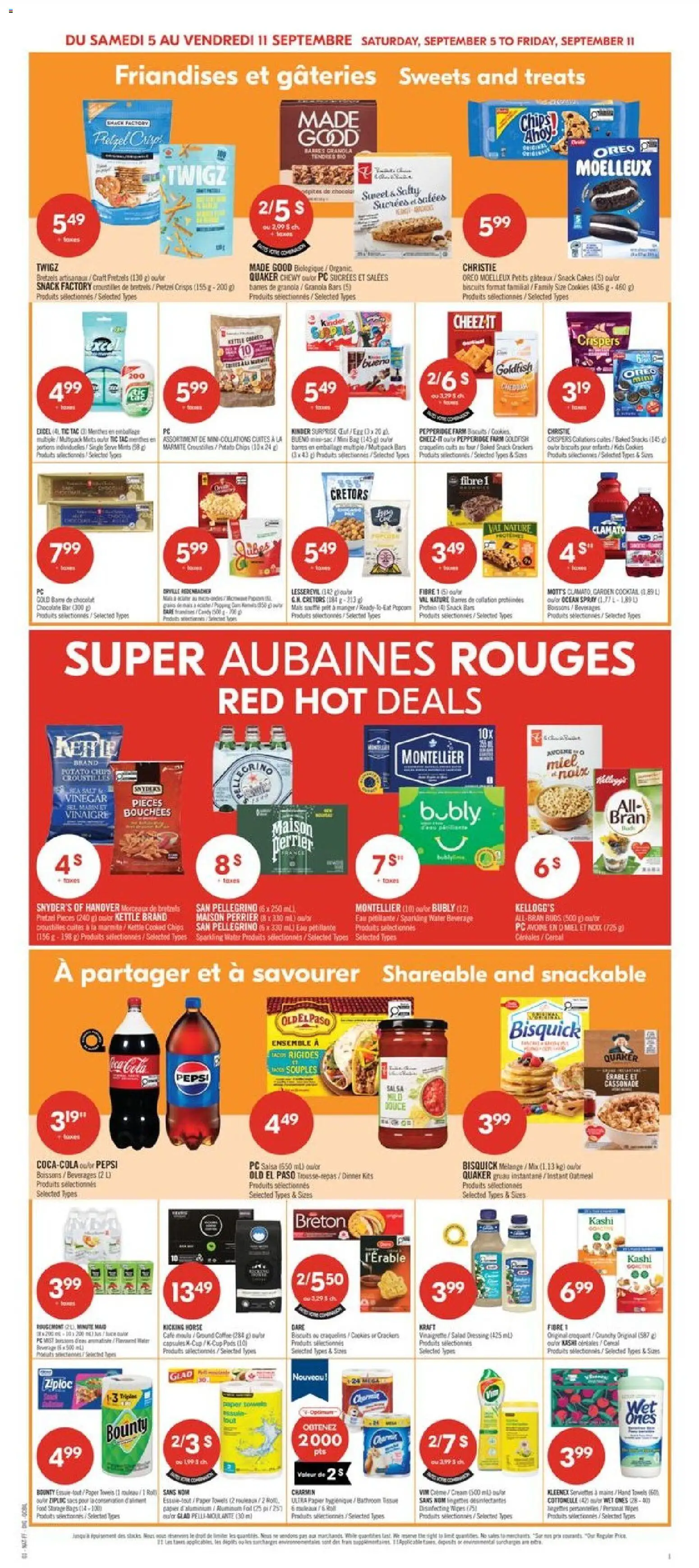 Pharmaprix flyer valid from Sep 5, 2026 | Page: 7 | Products: Crackers, Cocktail, Protein, Foil