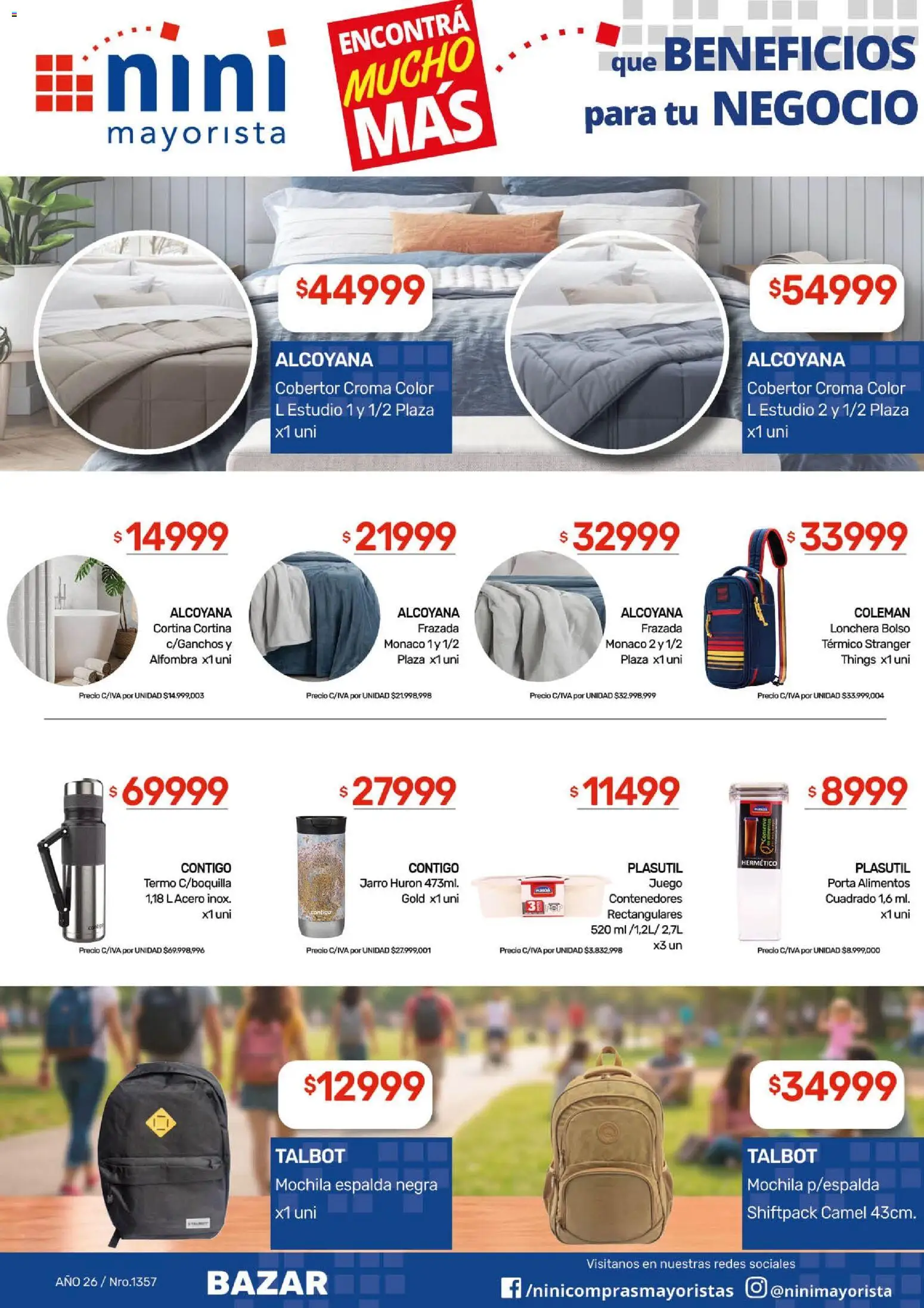 NINI Mayorista ofertas │ válido desde el 27.04.2026 | Página: 37 | Productos: Termo, Frazada, Bolso, Mochila