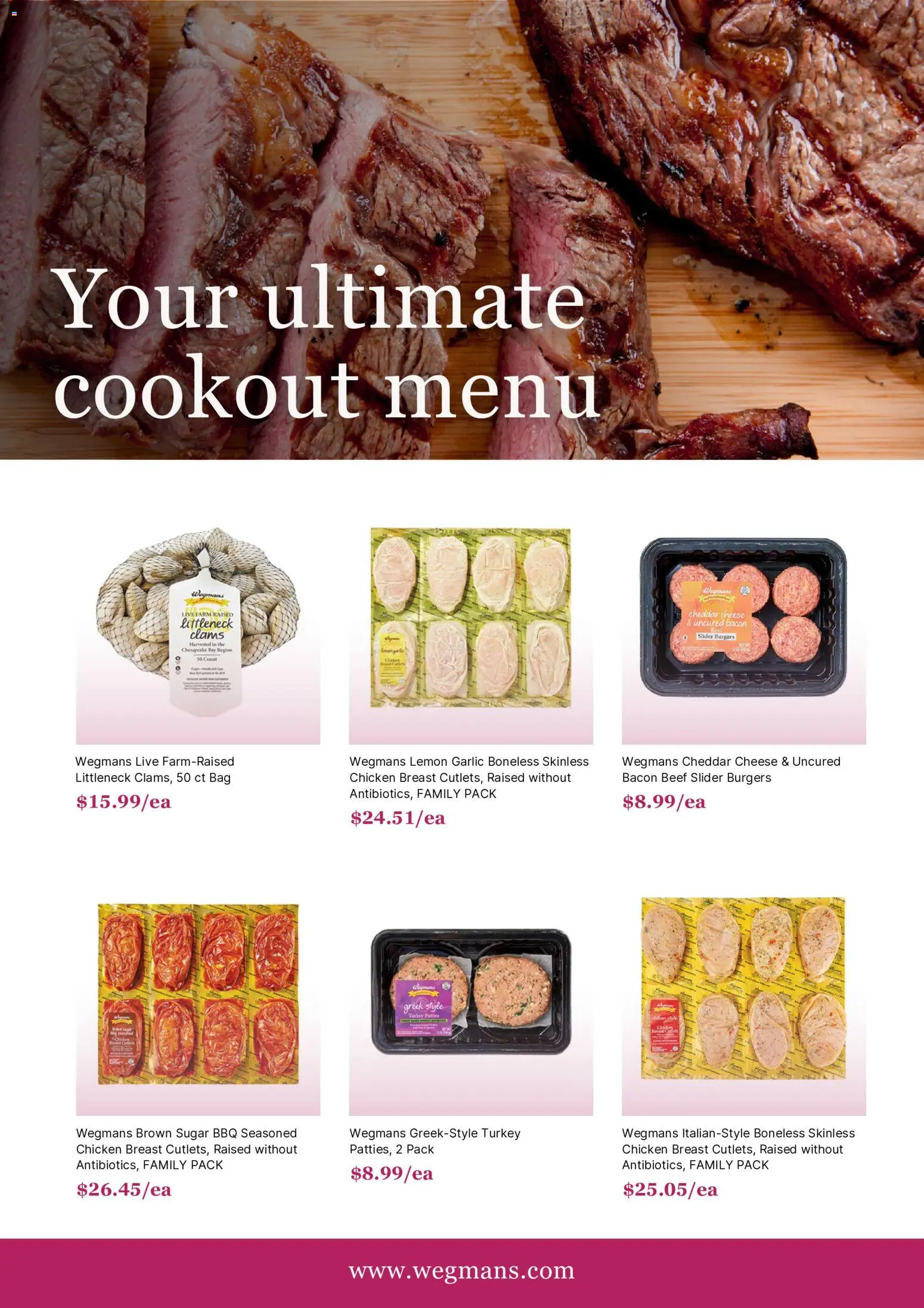 Wegmans Weekly Ad - valid from 09/01/2026 | Page: 2 | Products: Turkey, Bacon, Cheddar cheese, Bag