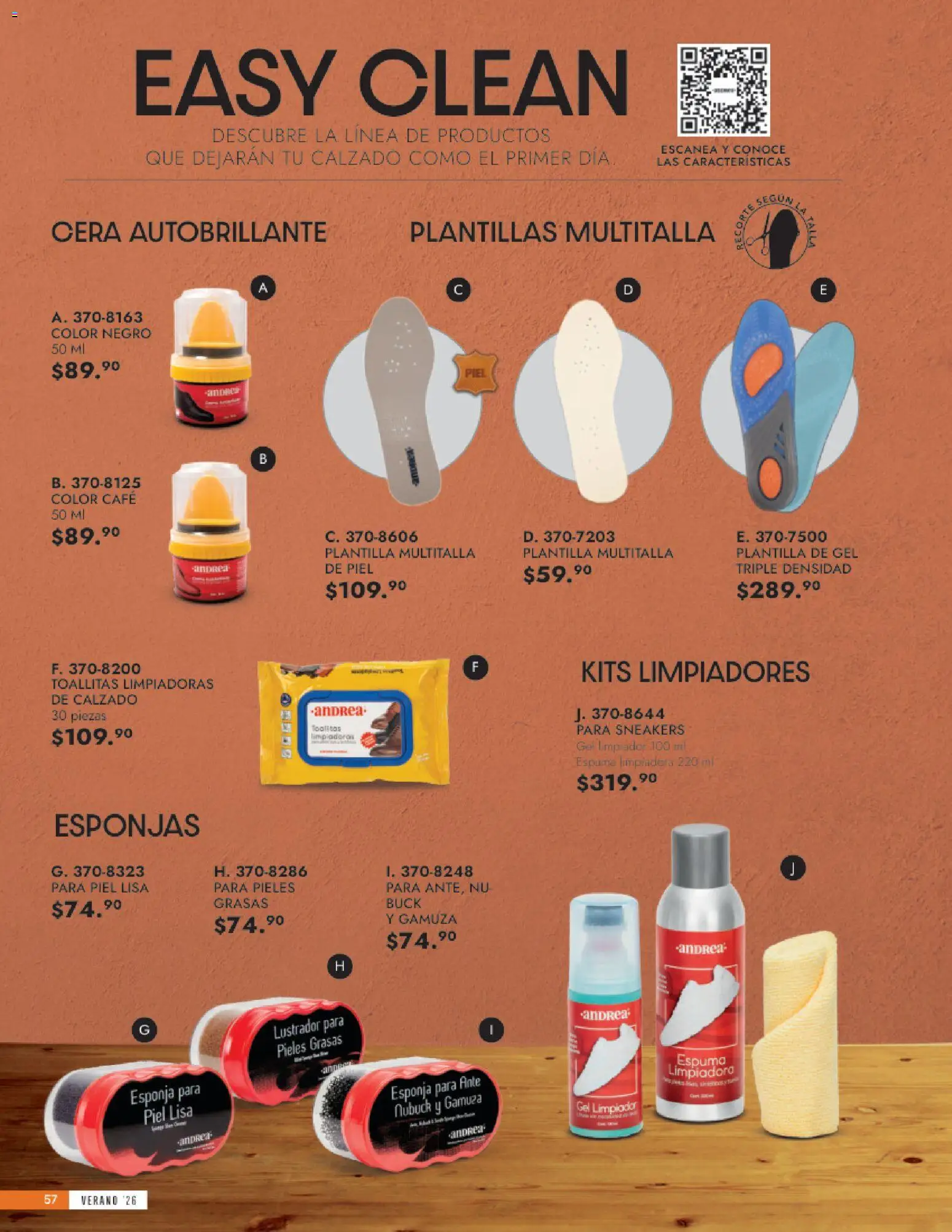 Nuevas ofertas de Andrea válidas en toda la República Mexicana desde el 24/05/2026. ¡Encuentra las mejores ofertas en Andrea catálogo Accesorios para todos! | Página: 57 | Productos: Café, Gamuza, Limpiador, Lustrador