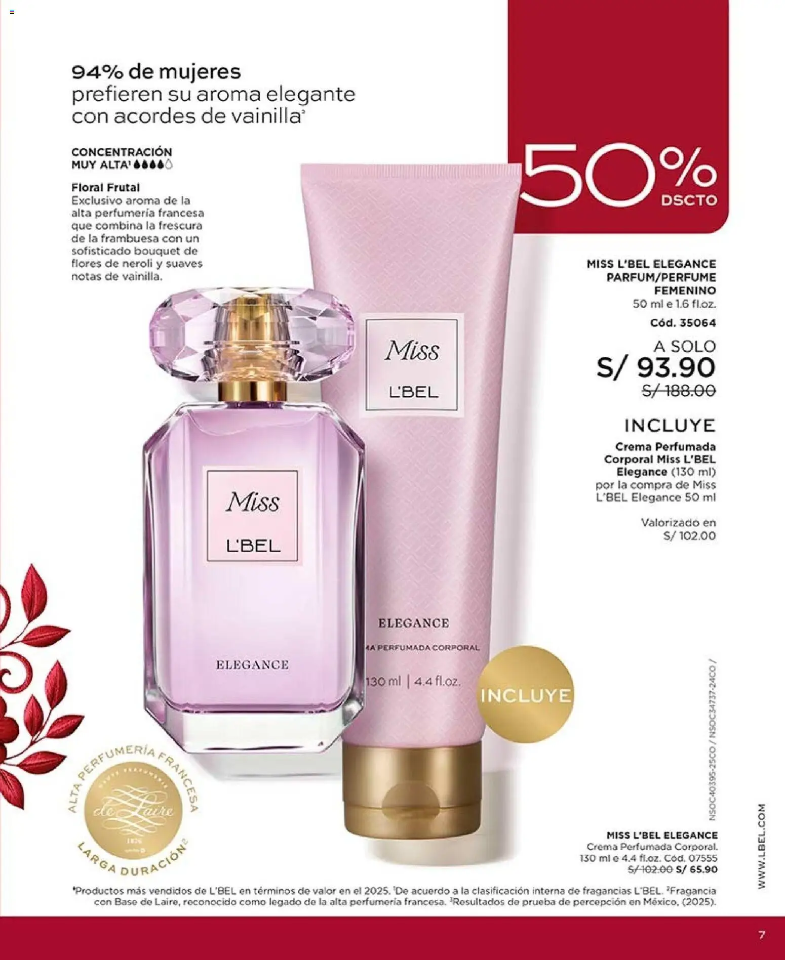 Catálogo L'Bel válido desde 20/06/2026 | Página: 7 | Productos: Crema, Fragancia