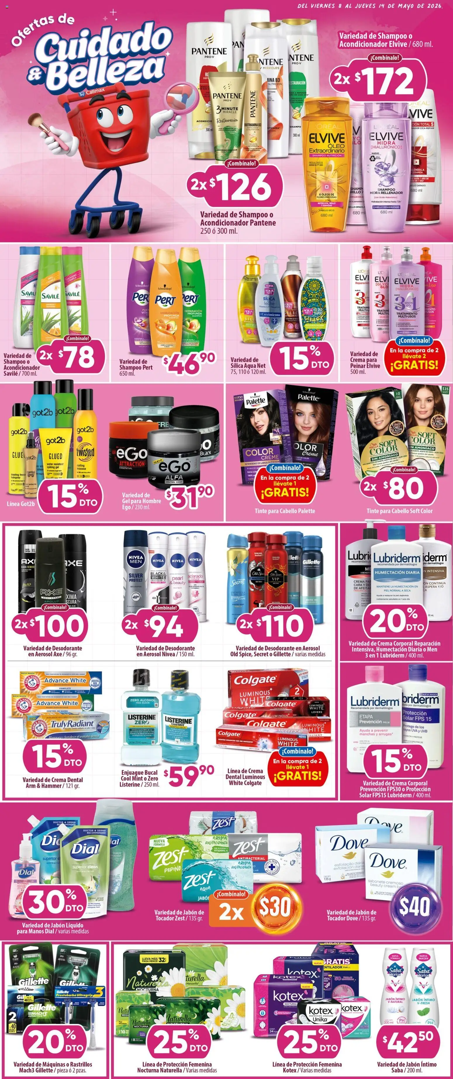 Nuevas ofertas de Calimax válidas en toda la República Mexicana desde el 08.05.2026. ¡Encuentra las mejores ofertas en Calimax folleto! | Página: 4 | Productos: Jabón líquido, Crema, Mousse, Té