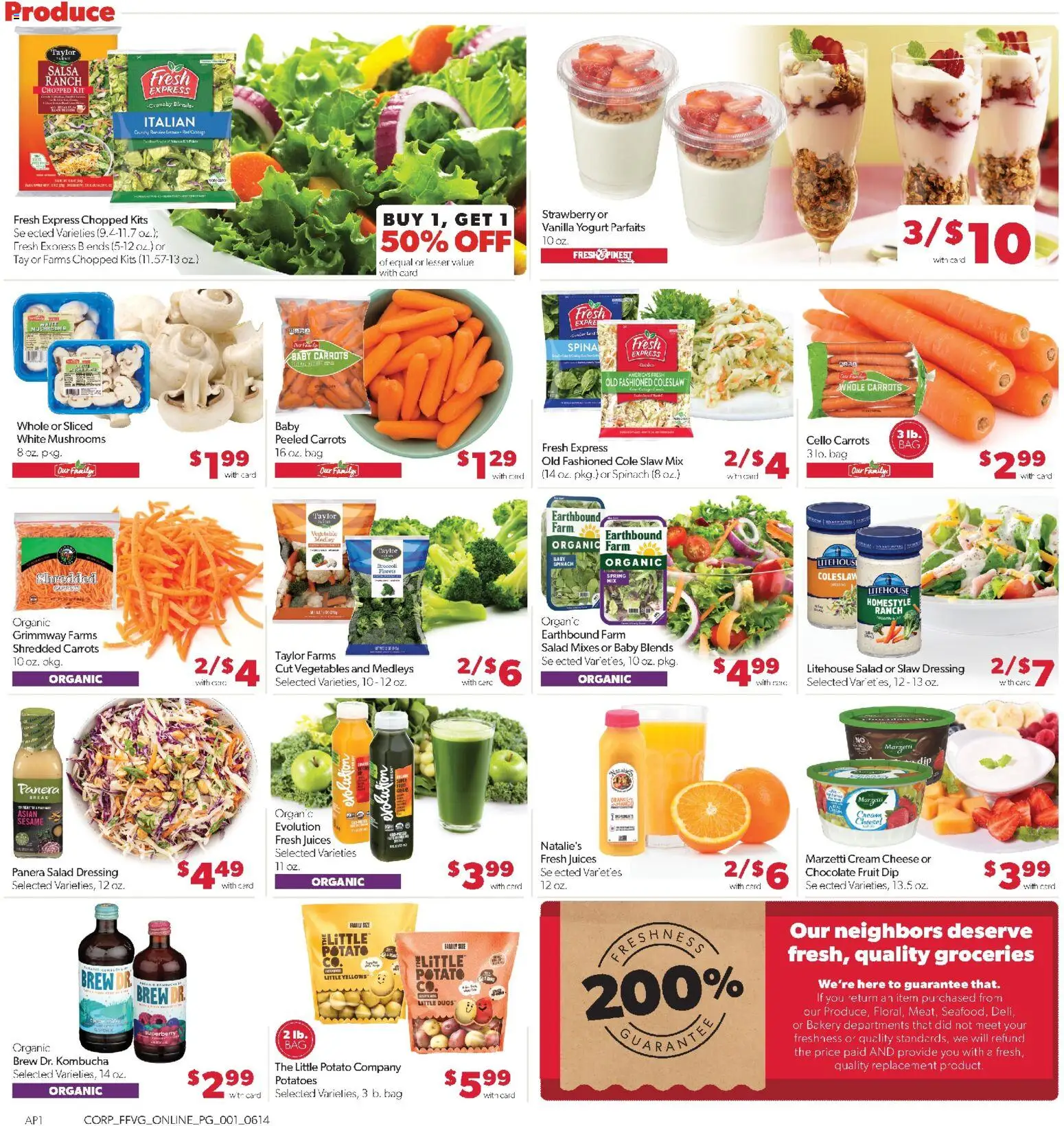 Family Fare Weekly Ad - MI - valid from 14.06.2026 | Page: 5 | Products: Mushrooms, Salad, Potatoes, Vegetables
