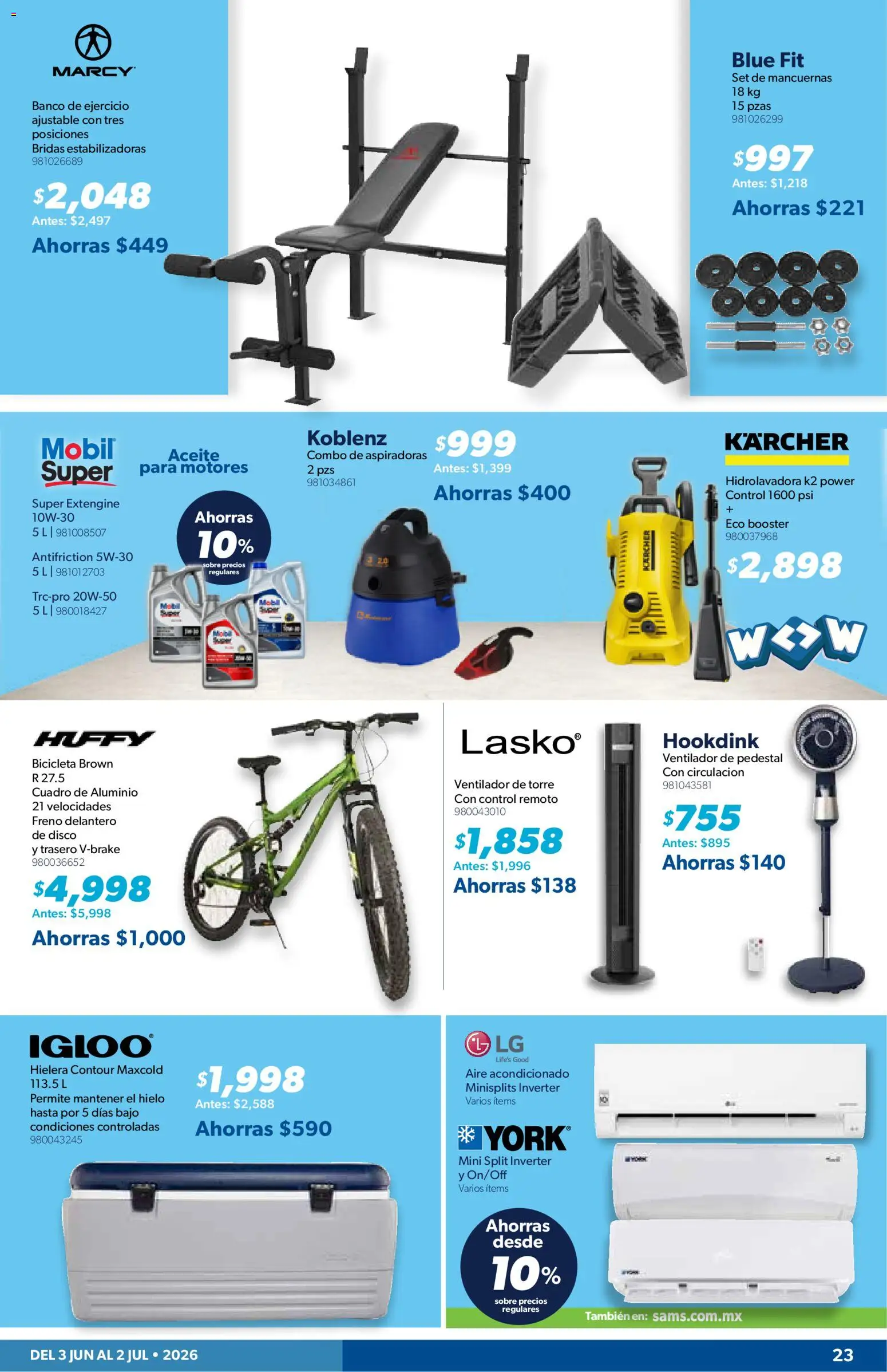 Nuevas ofertas de Sam's Club válidas en toda la República Mexicana desde el 03.06.2026. ¡Encuentra las mejores ofertas en Sam's Club catálogo Mi gran jugada. Es comprar productos únicos! | Página: 23 | Productos: Cuadro, Hielera, Control remoto, Disco
