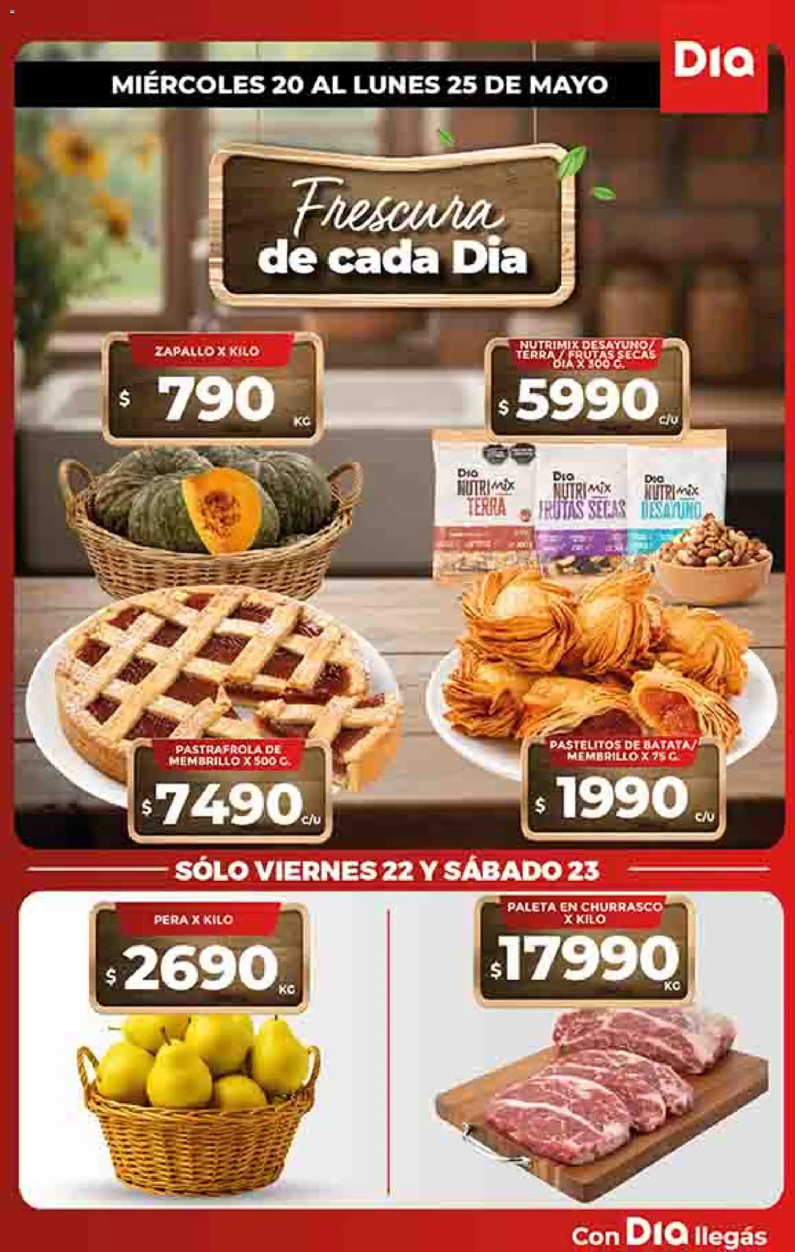 Supermercado DIA Ofertas │ válido desde el 20.05.2026 | Página: 28 | Productos: Zapallo, Pera, Paleta