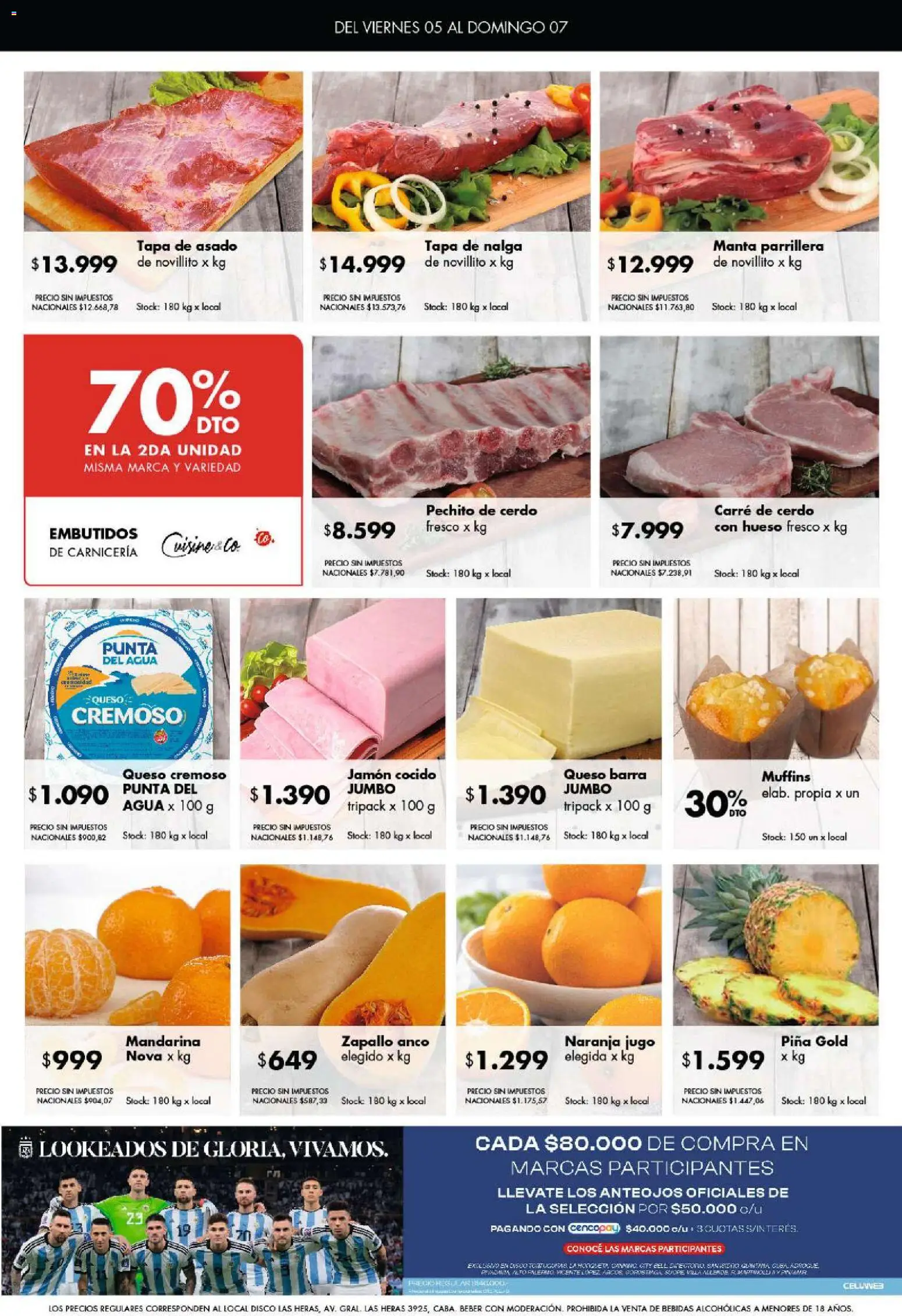 Disco ofertas │ válido desde el 04.06.2026 | Página: 8 | Productos: Zapallo, Jamón cocido, Queso, Jamón