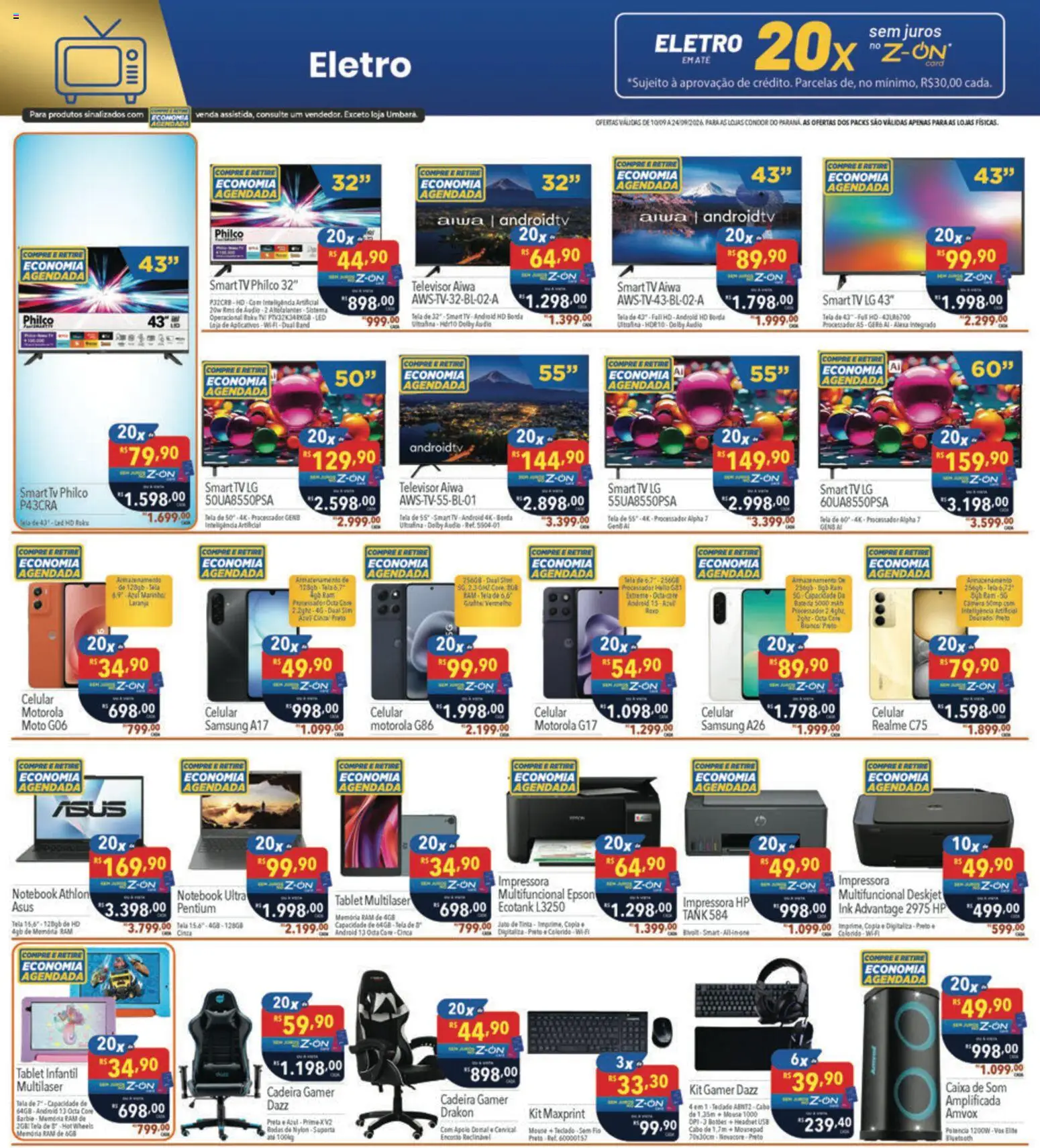 Supermercados Condor Folheto - válido de 10/09/2026 | Página: 30 | Produtos: Celular, Cadeira, Áudio, USB