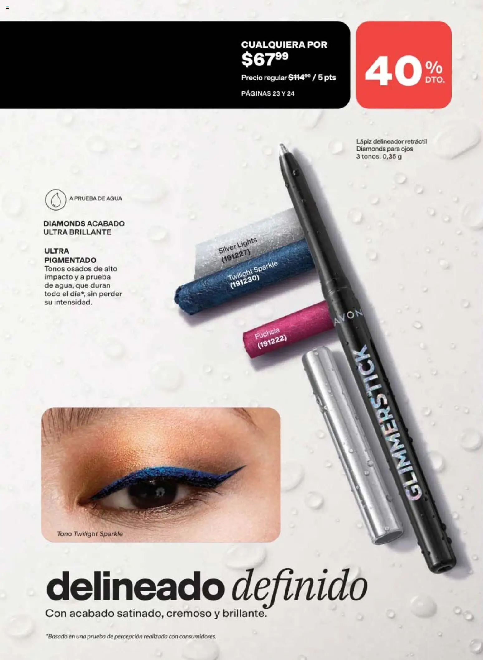 Nuevas ofertas de AVON válidas en toda la República Mexicana desde el 10/07/2026. ¡Encuentra las mejores ofertas en AVON campaña 11 2026! | Página: 24 | Productos: Agua, Delineador
