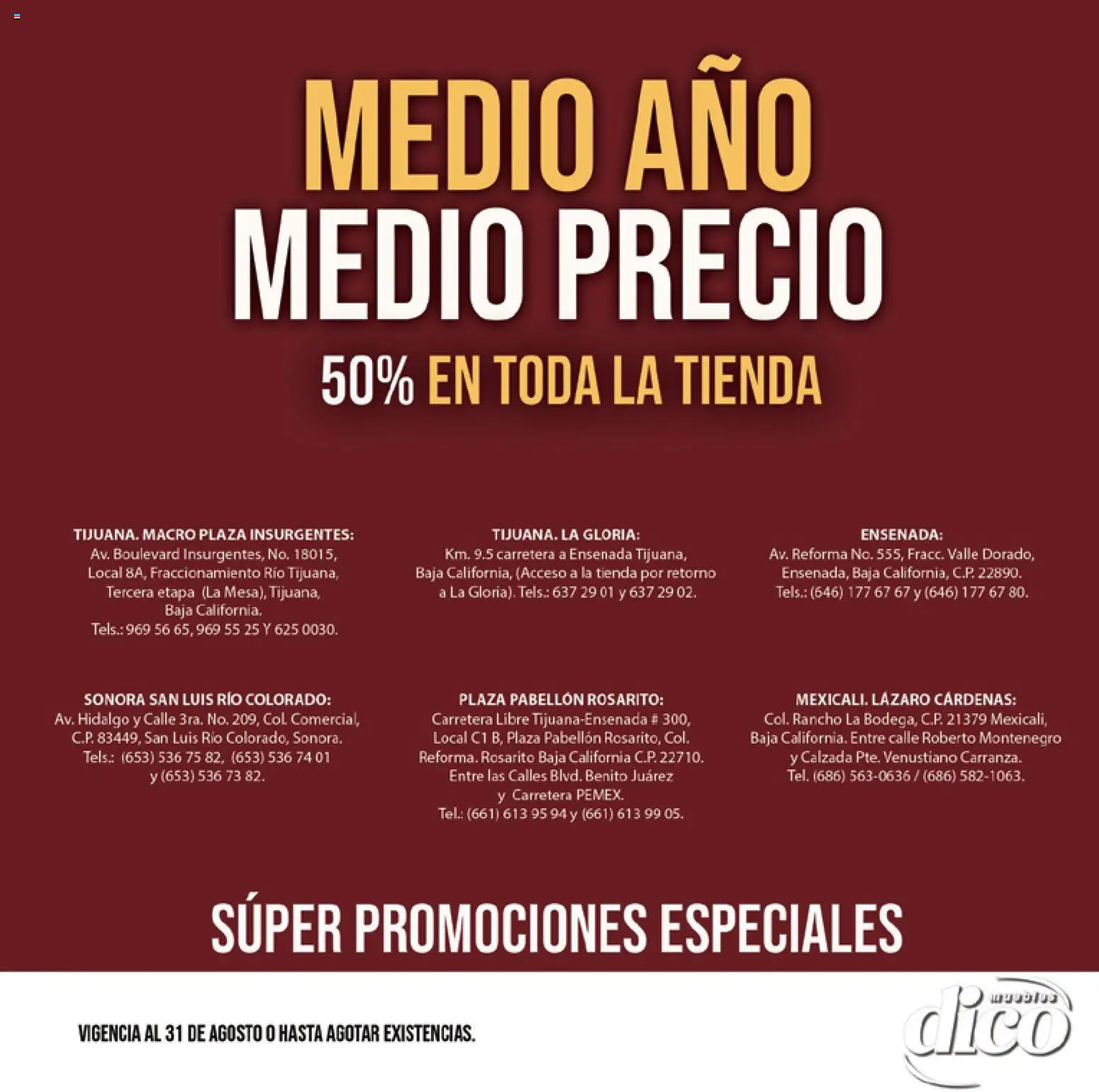 Nuevas ofertas de Muebles Dico válidas en toda la República Mexicana desde el 01/08/2026. ¡Encuentra las mejores ofertas en Muebles Dico catálogo Medio año, medio precio! | Página: 29