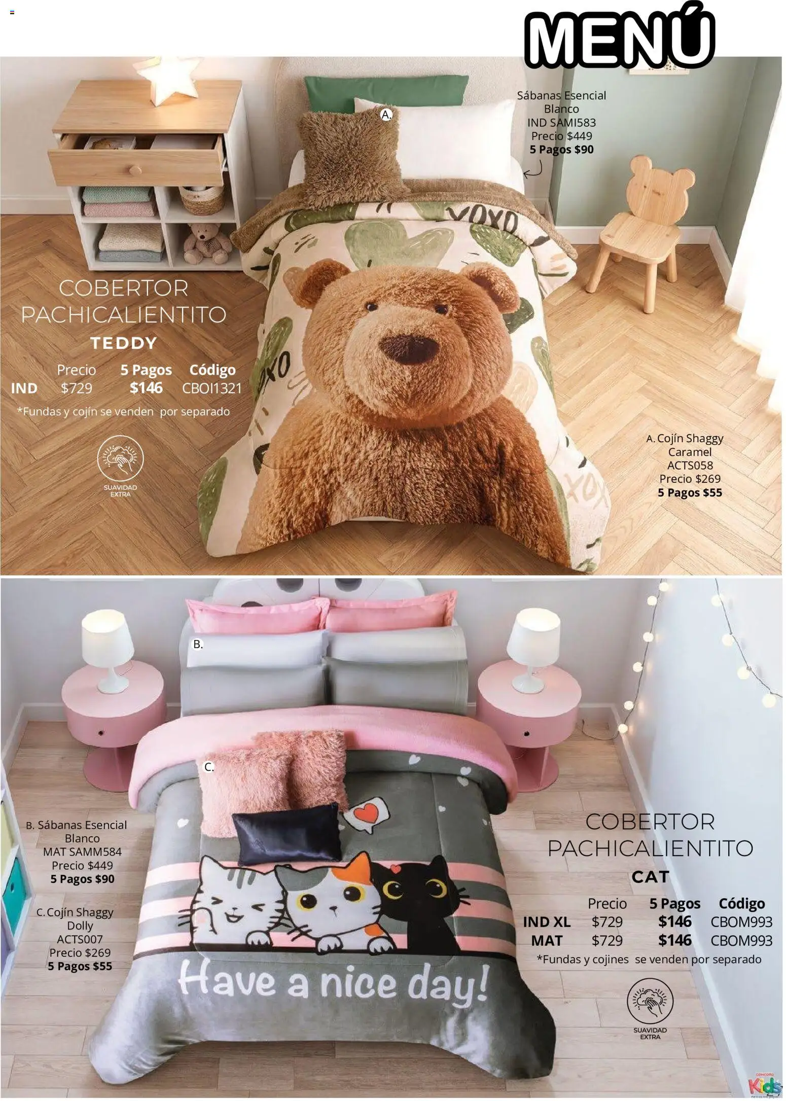 Nuevas ofertas de Colchas Concord válidas en toda la República Mexicana desde el 15/10/2026. ¡Encuentra las mejores ofertas en Colchas Concord catálogo Colección Infantil Para los más peques! | Página: 30