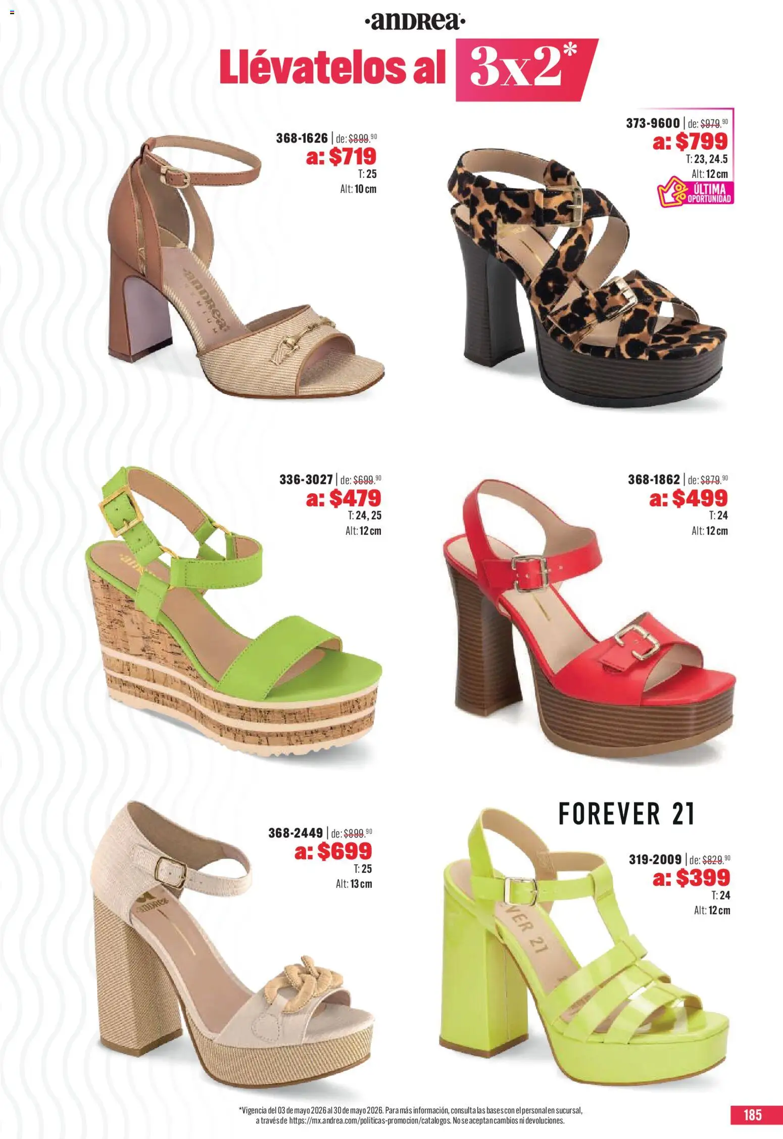 Nuevas ofertas de Andrea válidas en toda la República Mexicana desde el 03.05.2026. ¡Encuentra las mejores ofertas en Andrea catálogo Outlet! | Página: 185