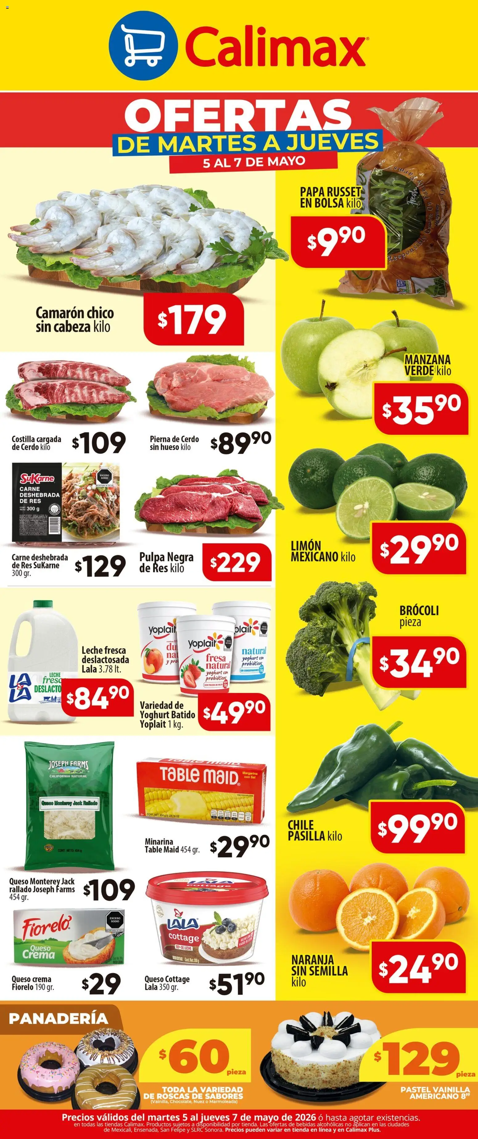 Nuevas ofertas de Calimax válidas en toda la República Mexicana desde el 05.05.2026. ¡Encuentra las mejores ofertas en Calimax folleto! | Página: 2 | Productos: Fresa, Bolsa, Pastel, Res