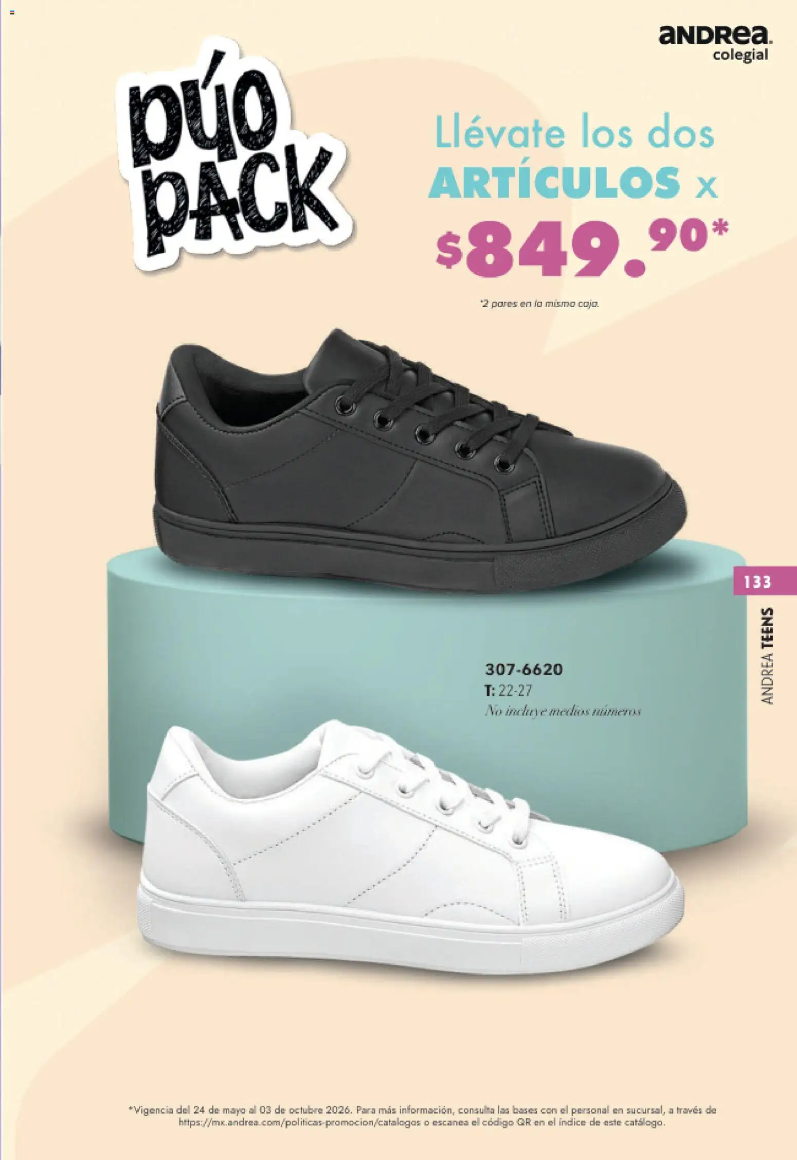 Nuevas ofertas de Andrea válidas en toda la República Mexicana desde el 23/05/2026. ¡Encuentra las mejores ofertas en Andrea catálogo Colegial! | Página: 133