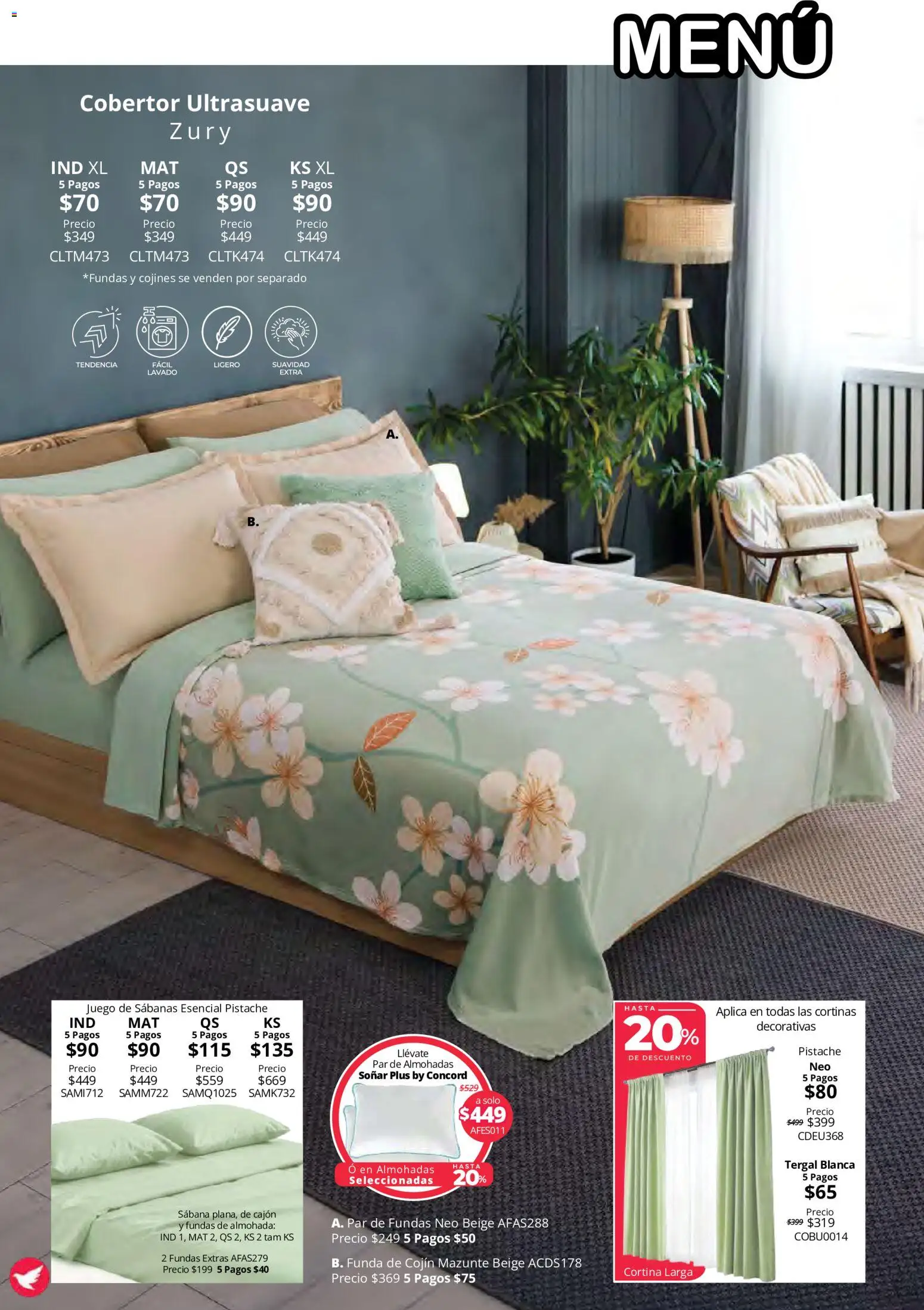 Nuevas ofertas de Colchas Concord válidas en toda la República Mexicana desde el 15/10/2026. ¡Encuentra las mejores ofertas en Colchas Concord catálogo Colección Cobertor Calor de Hogar! | Página: 106