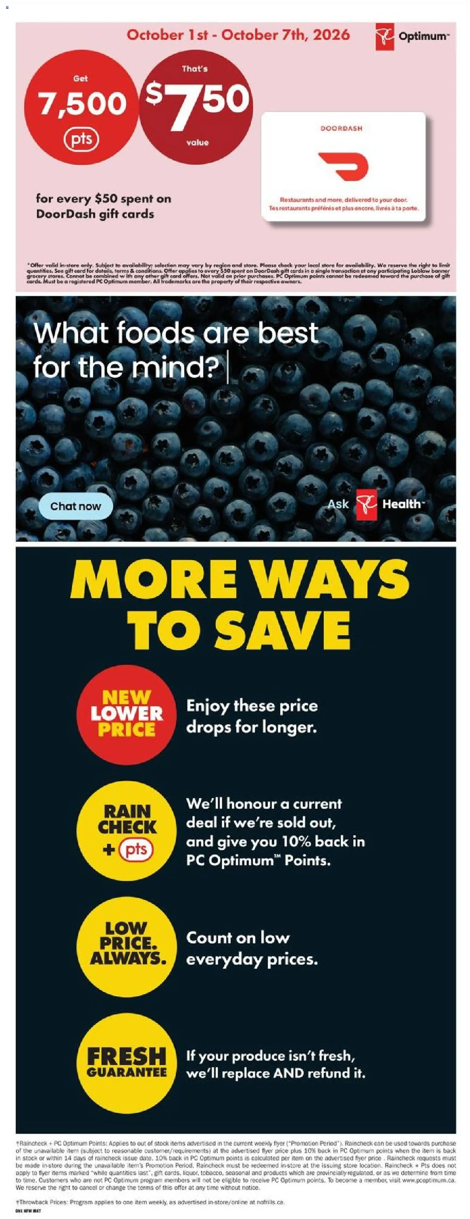 No Frills flyer valid from Oct 1, 2026 | Page: 20 | Products: PC