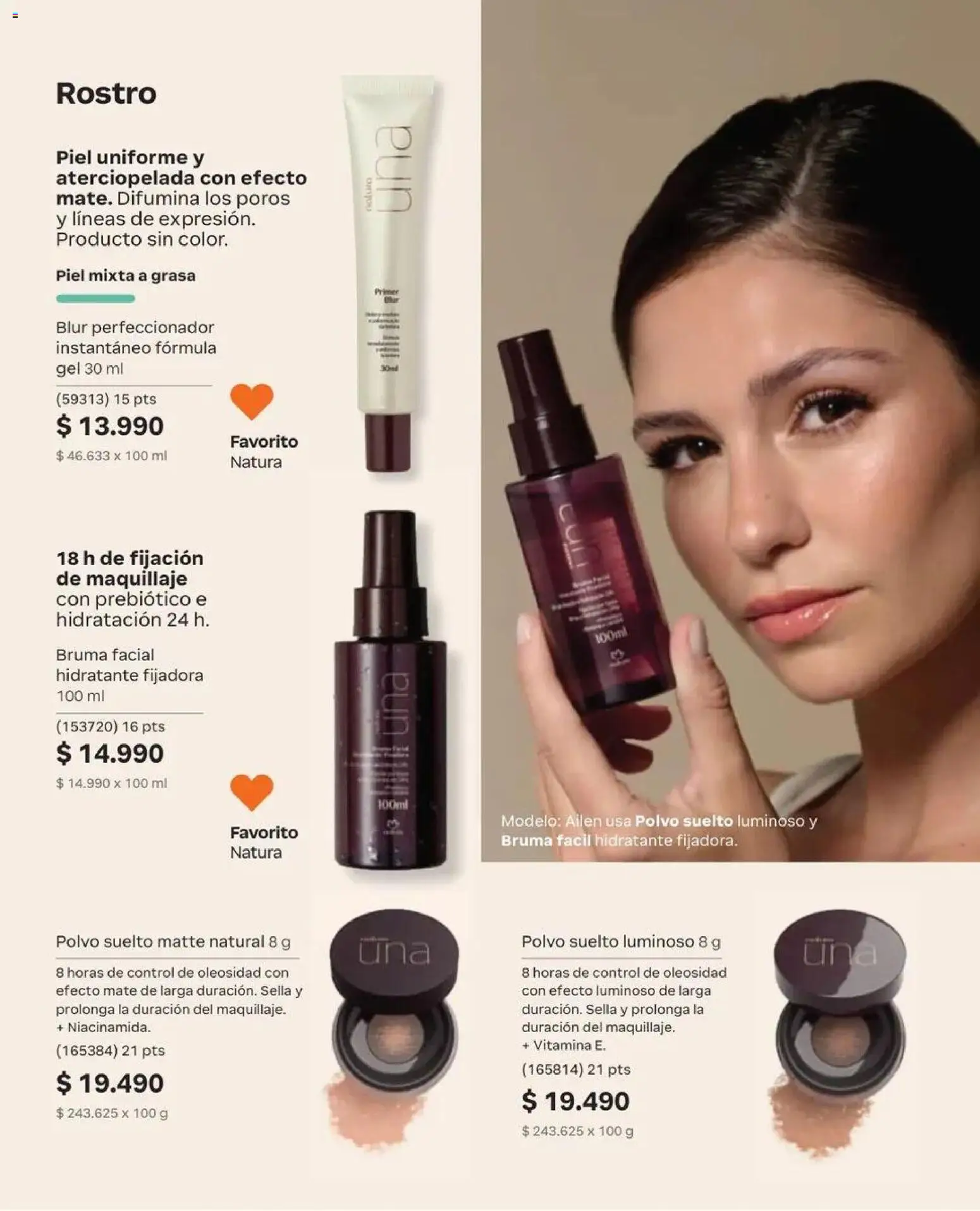 Natura catálogo │ válido desde el 31.08.2026 | Página: 84 | Productos: Bruma facial, Perfeccionador, Maquillaje, Mate