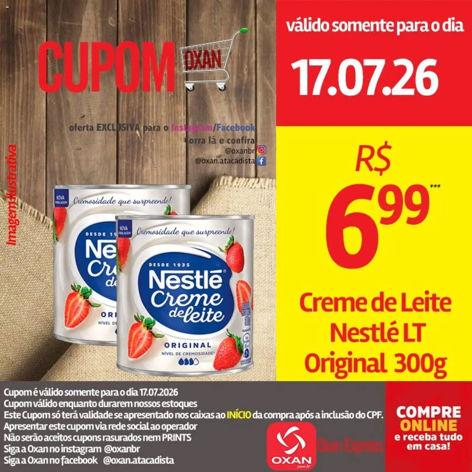 Oxan Atacadista Folheto - válido de 17/07/2026 | Página: 16 | Produtos: Leite, Creme, Creme de leite
