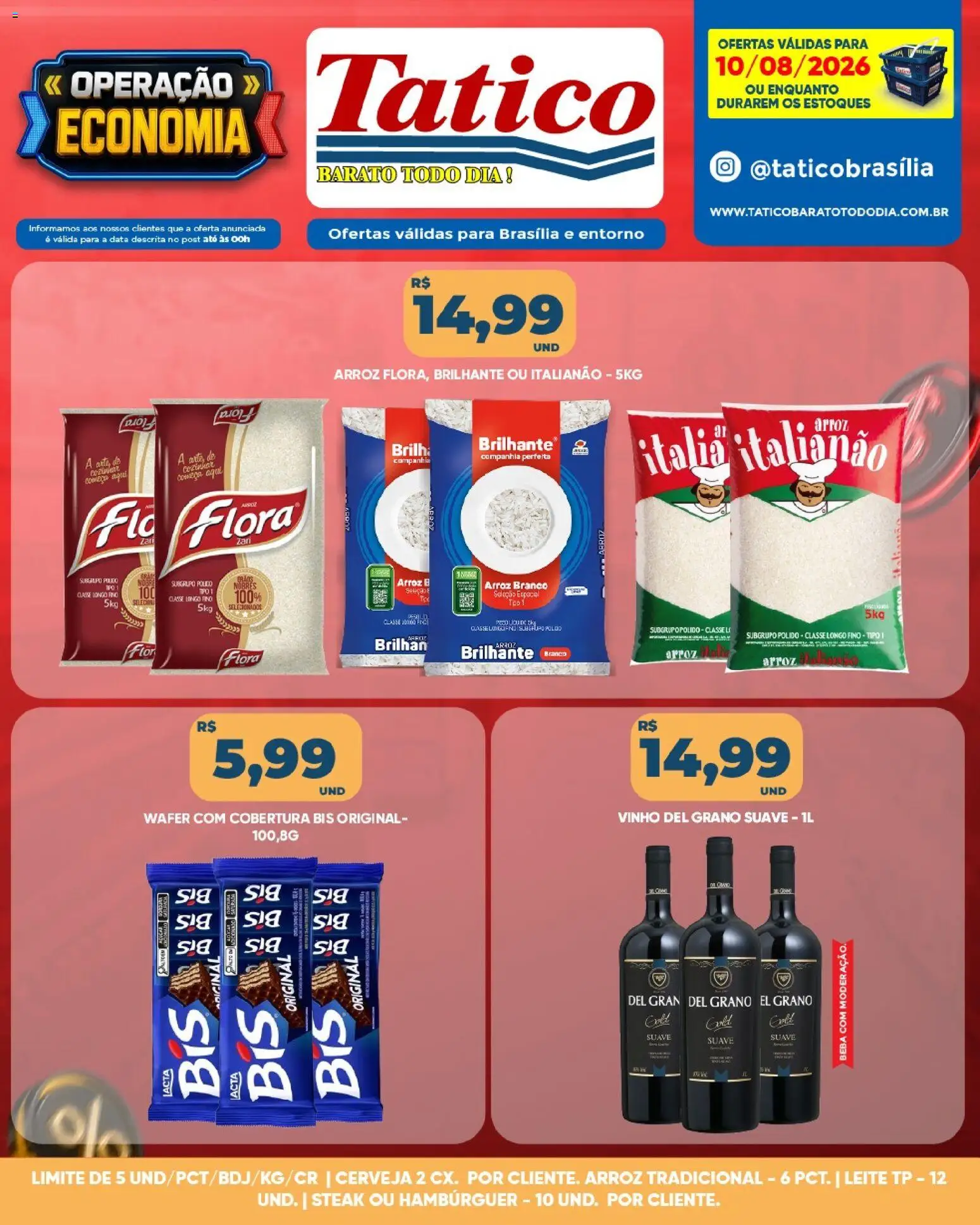 Tatico Folheto - válido de 10/08/2026 | Página: 7 | Produtos: Steak, Vinho, Cerveja, Hambúrguer