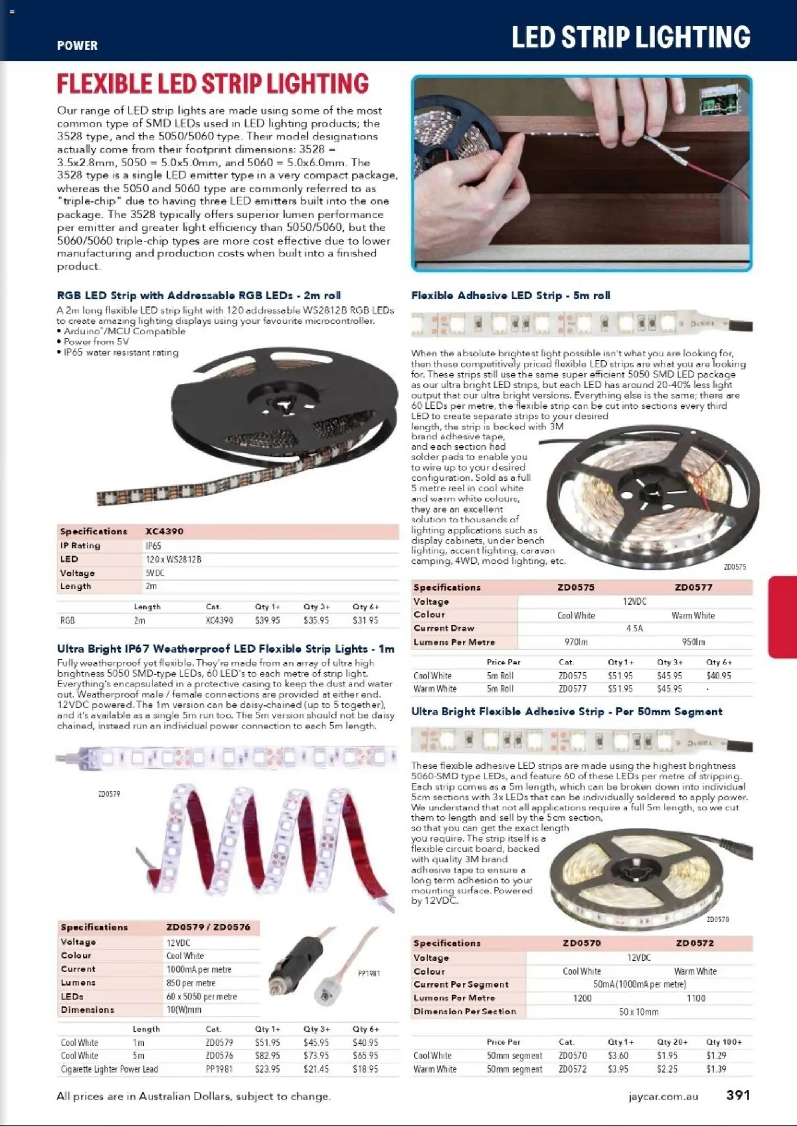 Jaycar catalogue - valid from 31/08/2026 | Page: 389 | Products: Light, Water, Lighting, Strips
