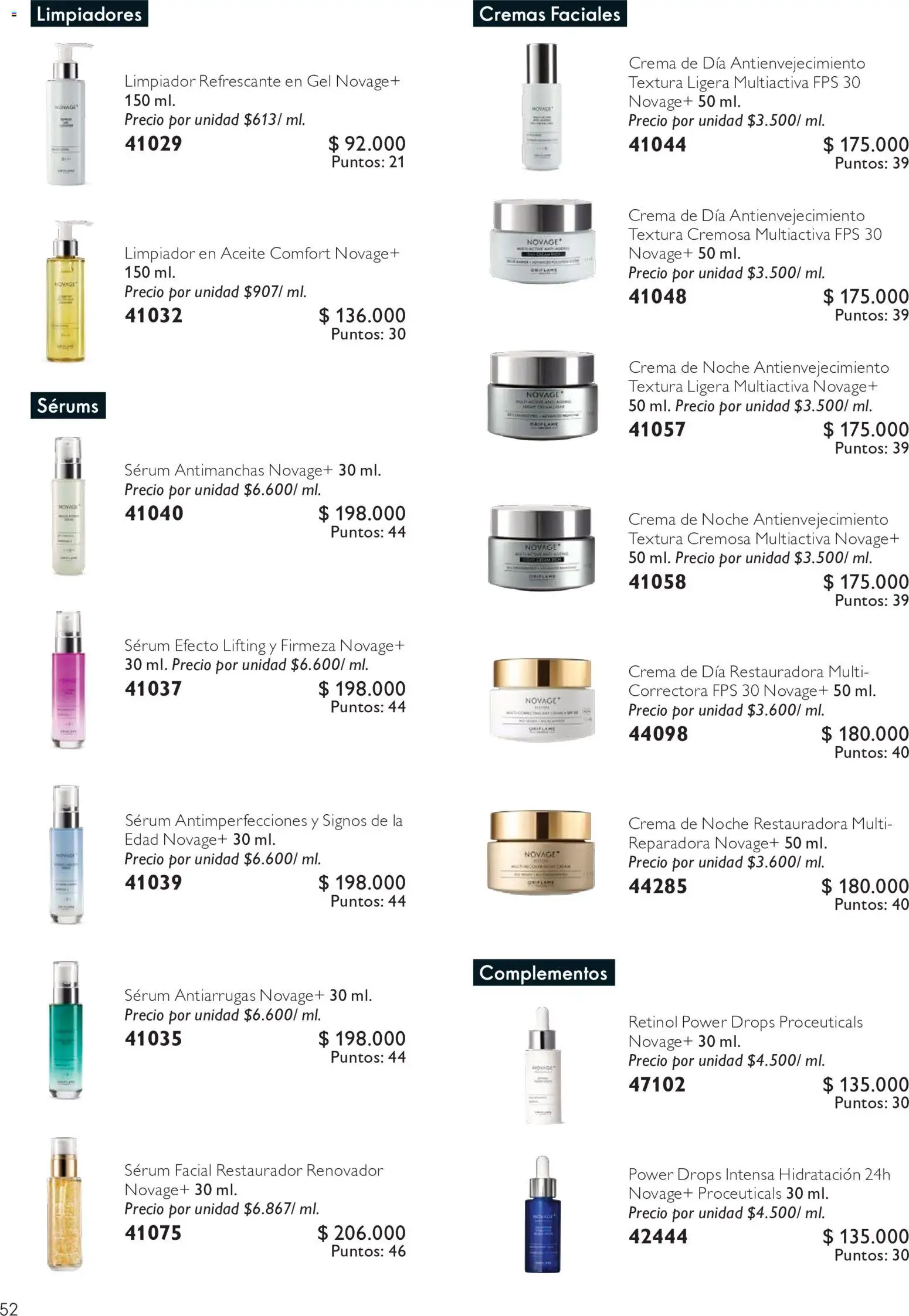 Oriflame revista - valida desde el 11/07/2026 | Página: 52 | Productos: Crema, Serum, Limpiador, Aceite