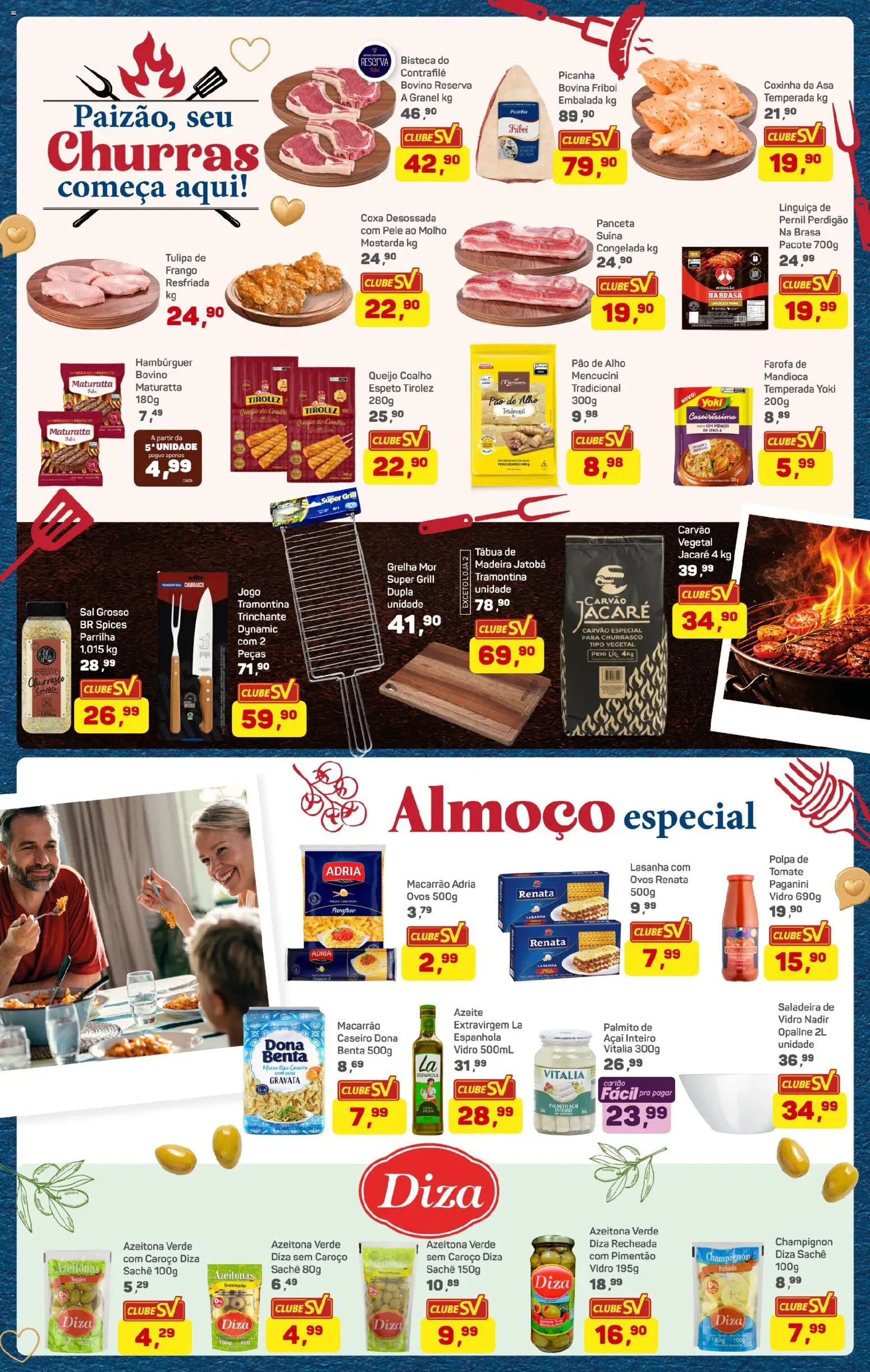 Supermercados São Vicente Folheto - válido de 29/07/2026 | Página: 2 | Produtos: Azeitonas, Pao de alho, Pão, Açaí