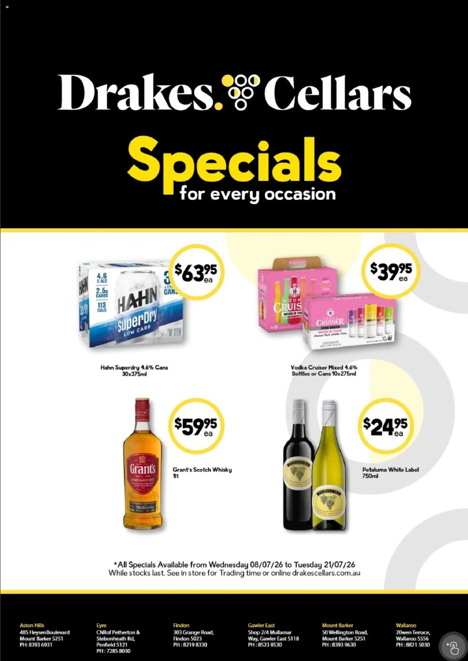 Drakes catalogue - valid from 08/07/2026 | Page: 1 | Products: Vodka, Sugar, Scotch