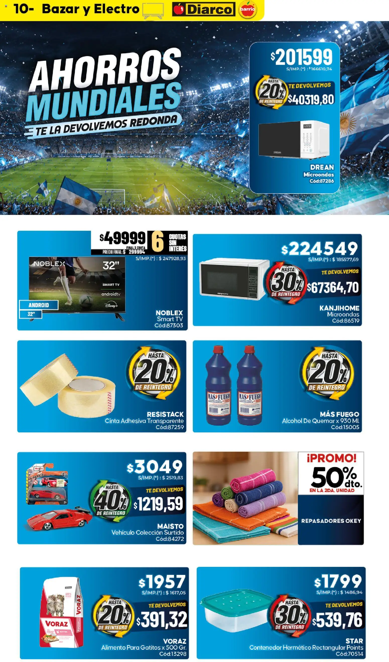 Diarco - Ofertas Diarco Barrio │ válido desde el 01.06.2026 | Página: 10 | Productos: Cinta, Microondas, Té