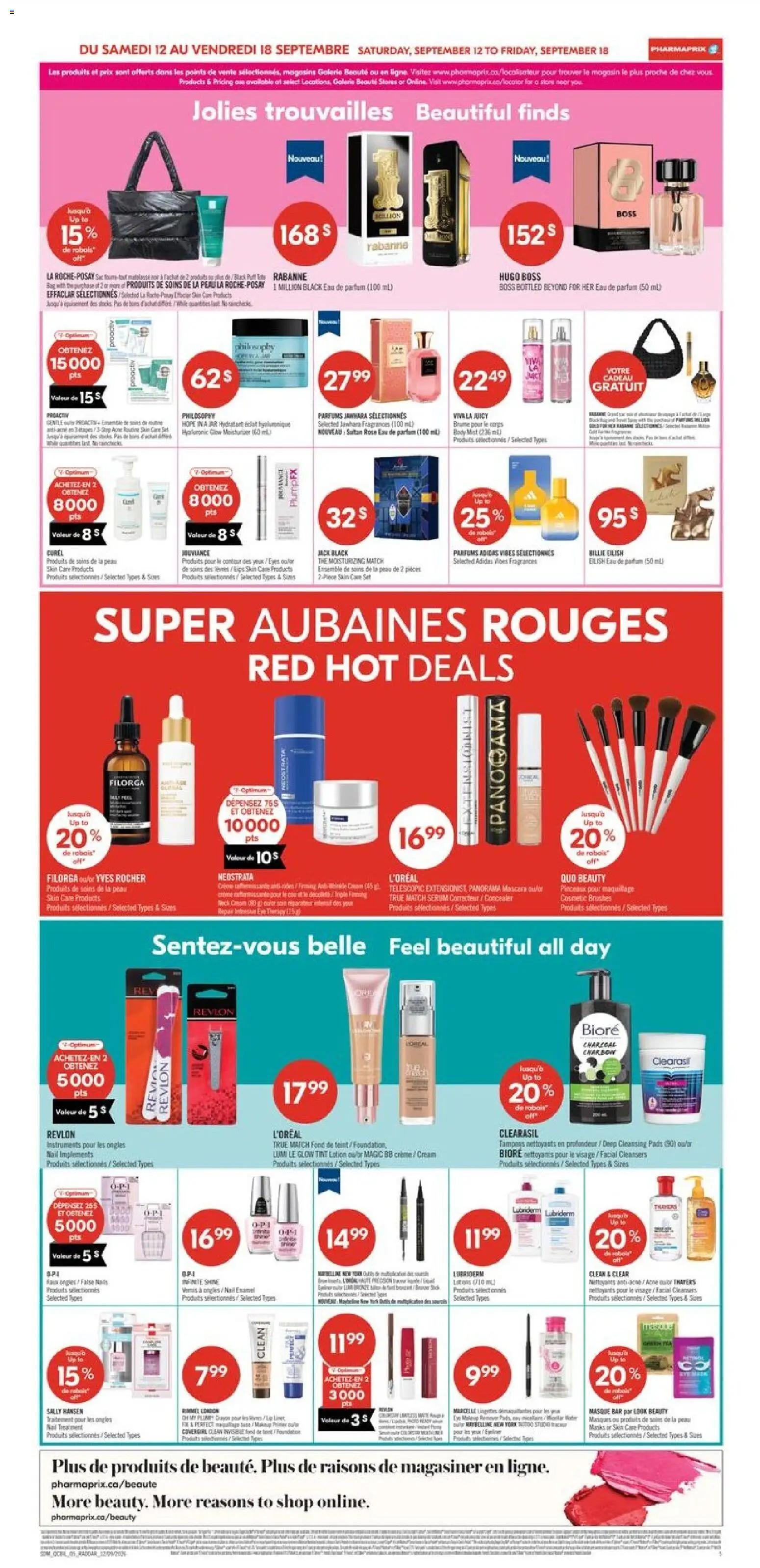 Pharmaprix flyer valid from Sep 12, 2026 | Page: 11 | Products: Cream, Bag, Concealer, Makeup remover