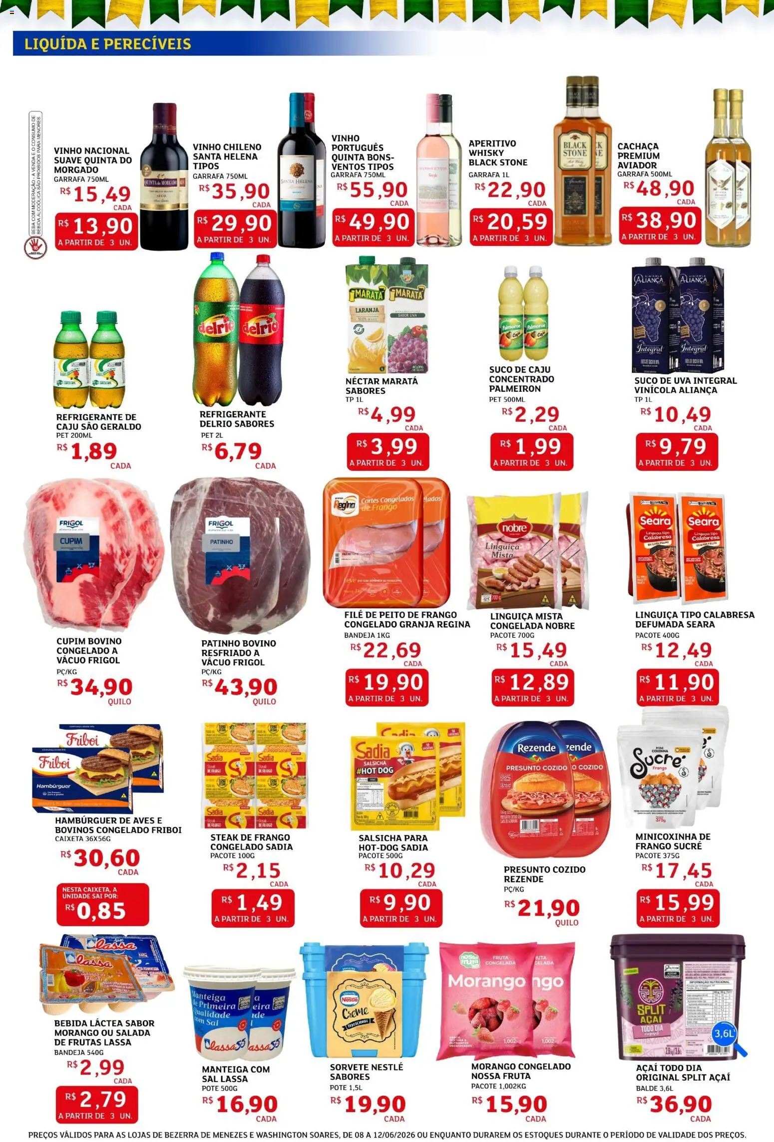 Assaí Atacadista Folheto - válido de 08.06.2026 | Página: 3 | Produtos: Frango, Peito de frango, Açaí, Balde