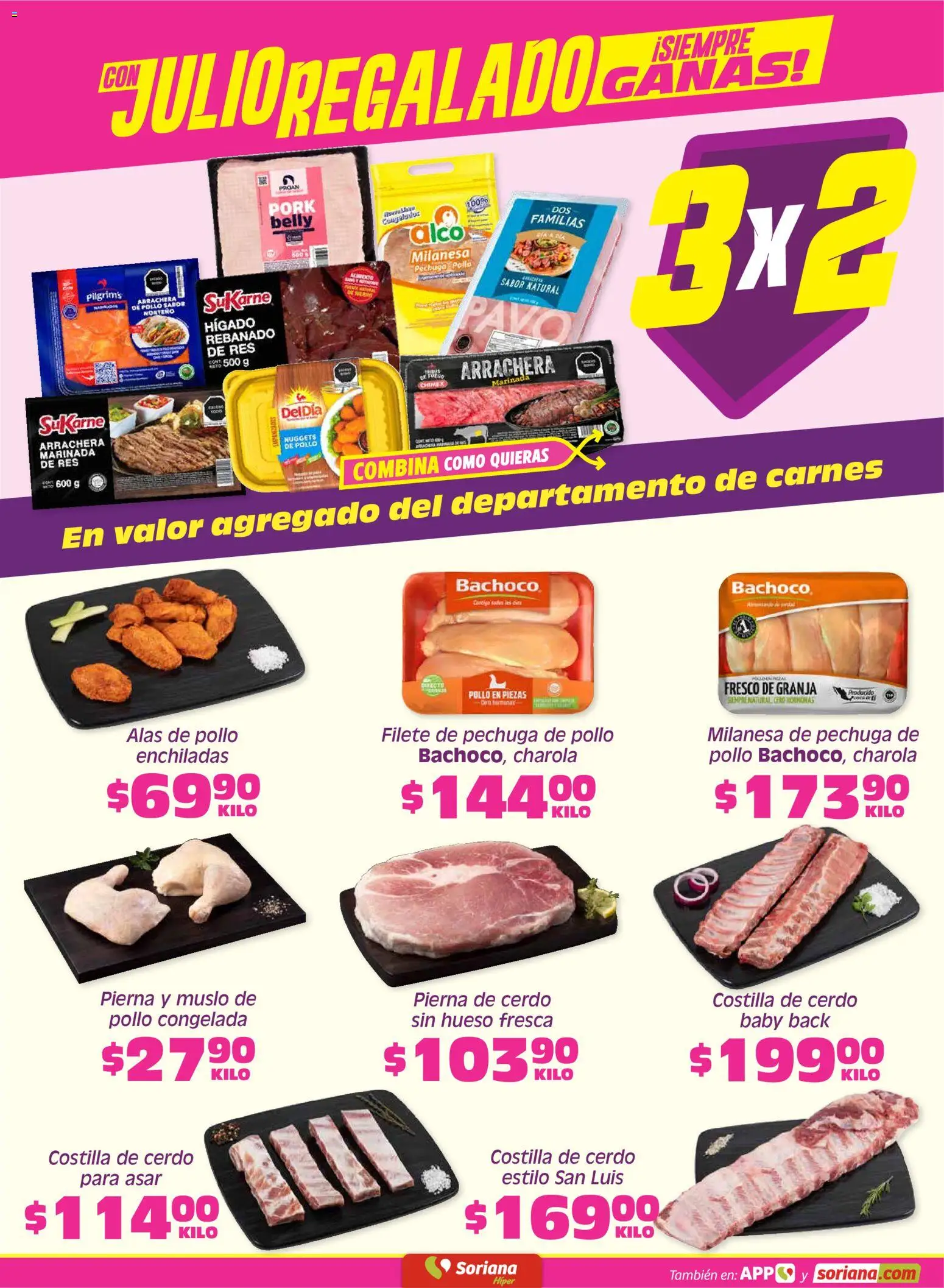 Nuevas ofertas de Soriana válidas en toda la República Mexicana desde el 19.06.2026. ¡Encuentra las mejores ofertas en Soriana Fin de Semana Híper: Chih, Delicias, Dur y Coah (excepto Saltillo)! | Página: 3