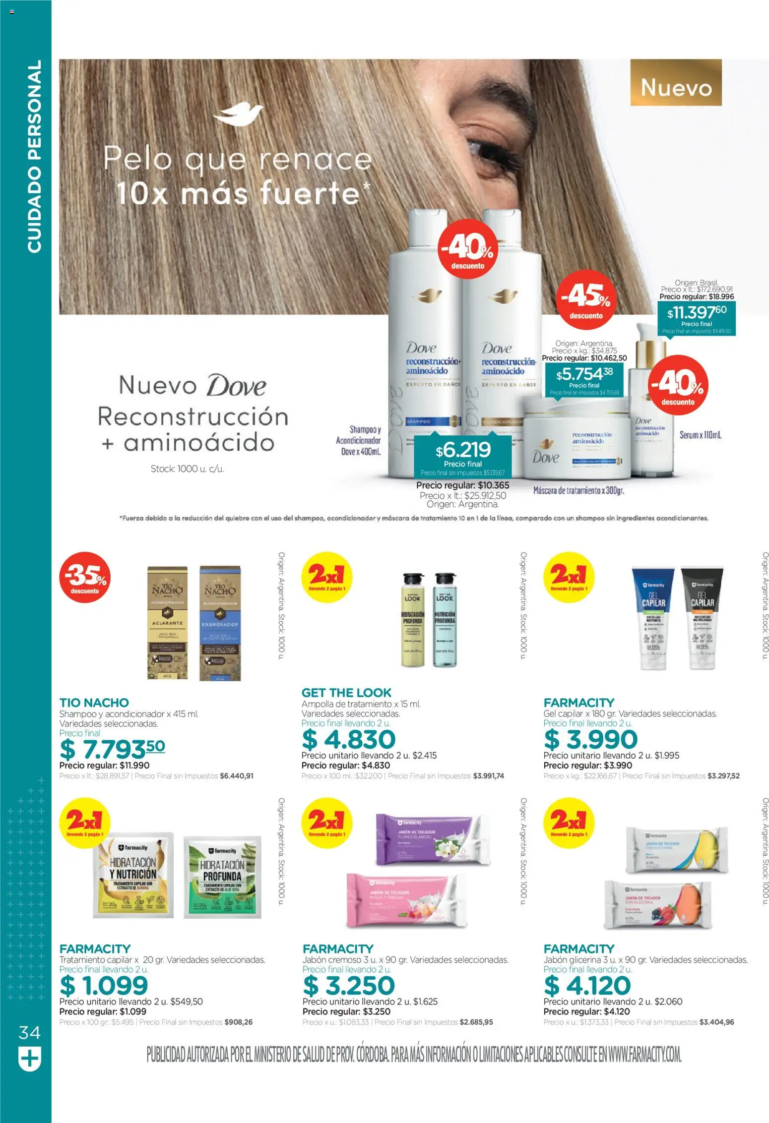 Farmacity catálogo │ válido desde el 01/09/2026 | Página: 34 | Productos: Flores, Serum, Shampoo, Acondicionador