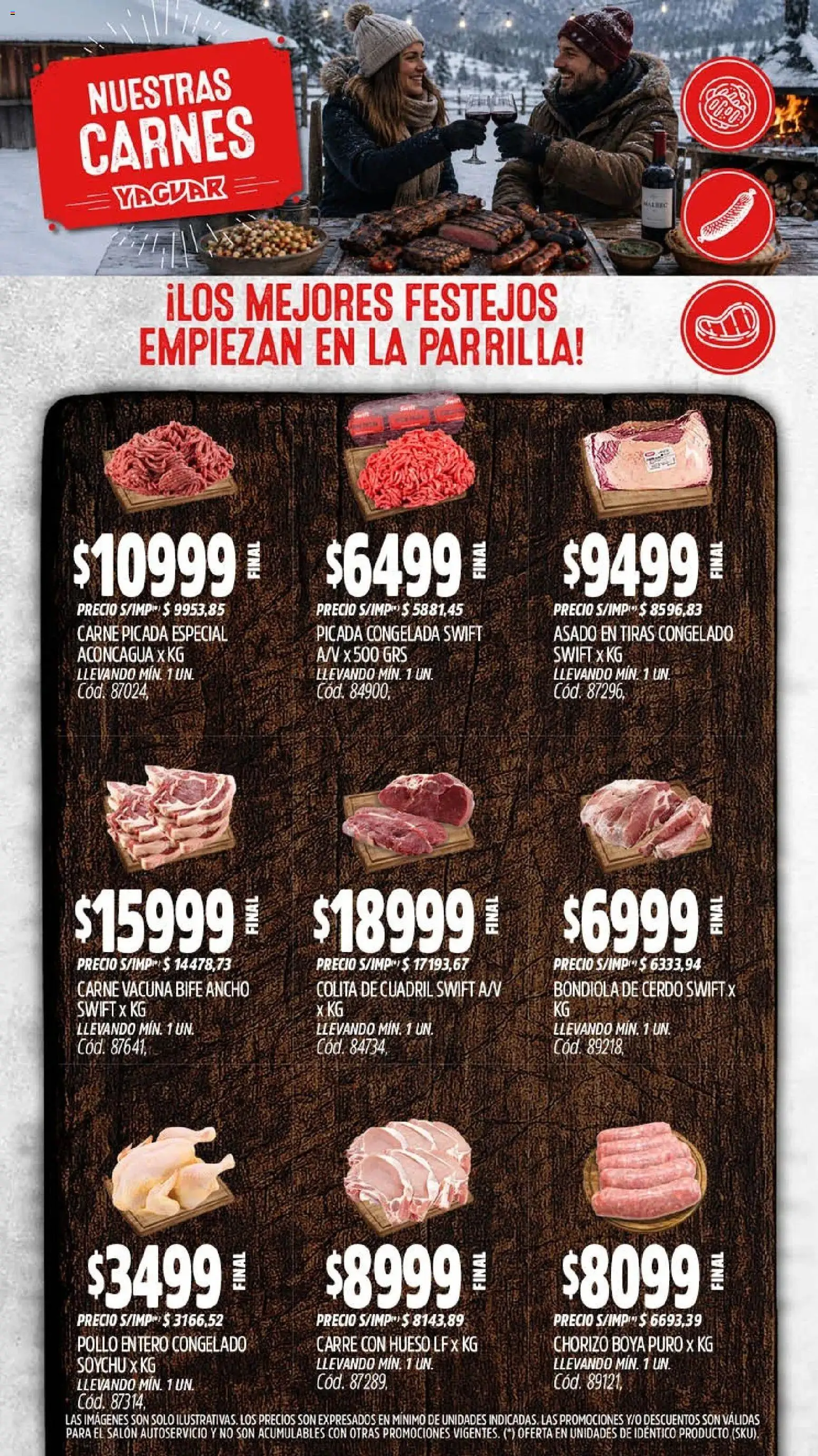Yaguar - Oferta Semanal Jujuy │ válido desde el 27/07/2026 | Página: 8 | Productos: Parrilla, Pollo, Chorizo, Cerdo