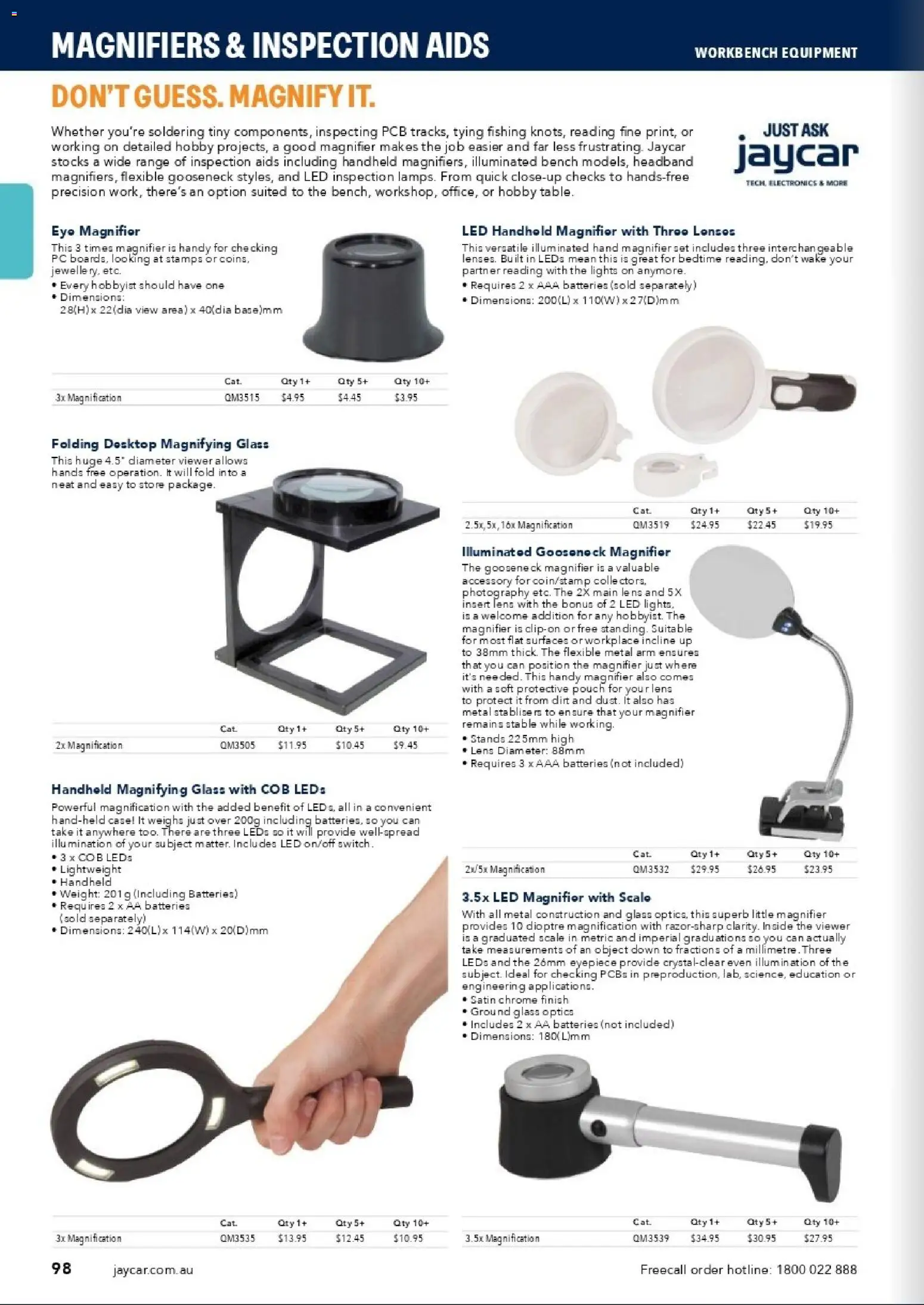 Jaycar catalogue - valid from 31/08/2026 | Page: 96 | Products: Headband, Batteries, Pc, Bench