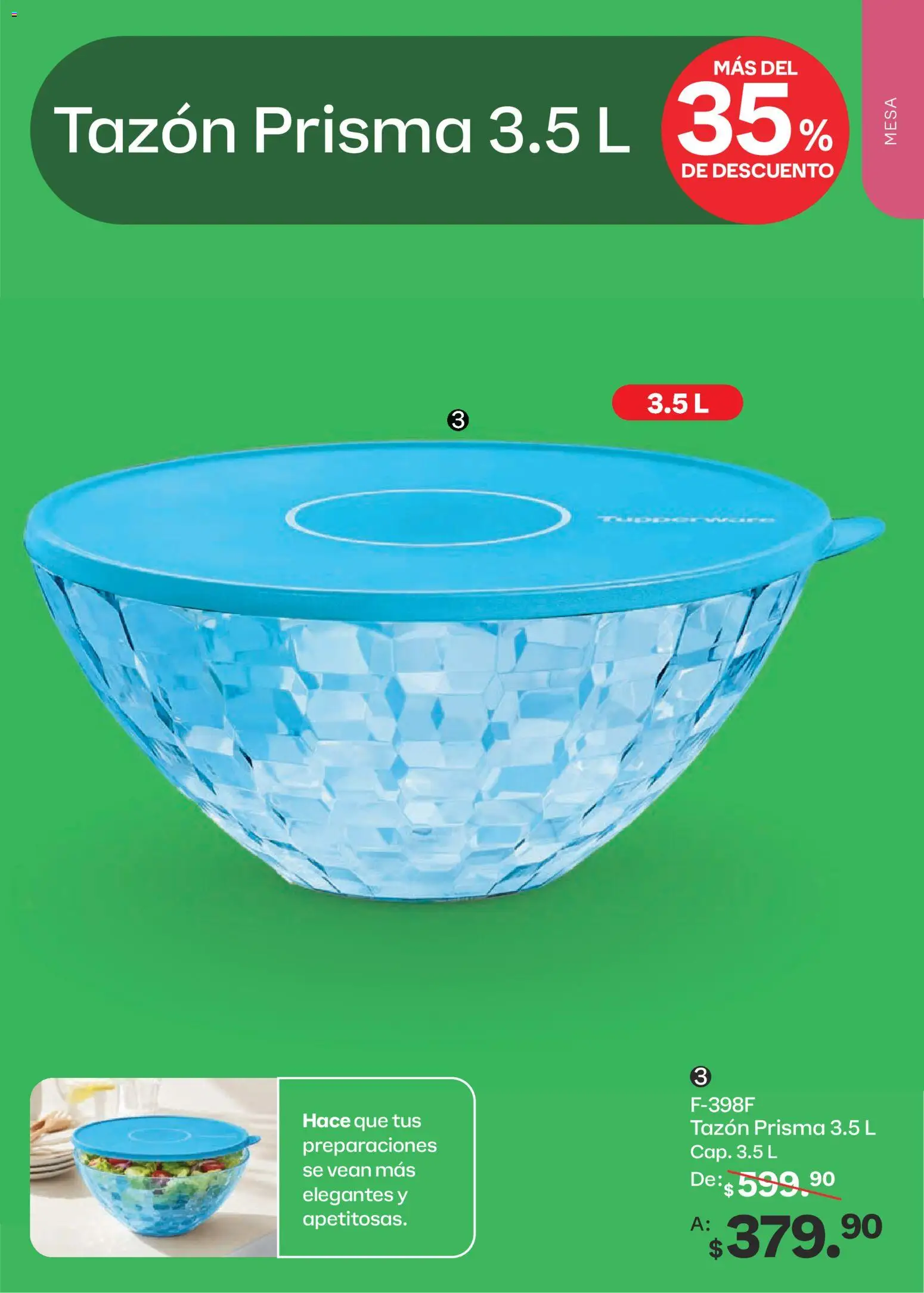 Nuevas ofertas de Tupperware válidas en toda la República Mexicana desde el 10/08/2026. ¡Encuentra las mejores ofertas en Tupperware catálogo! | Página: 107 | Productos: Mesa