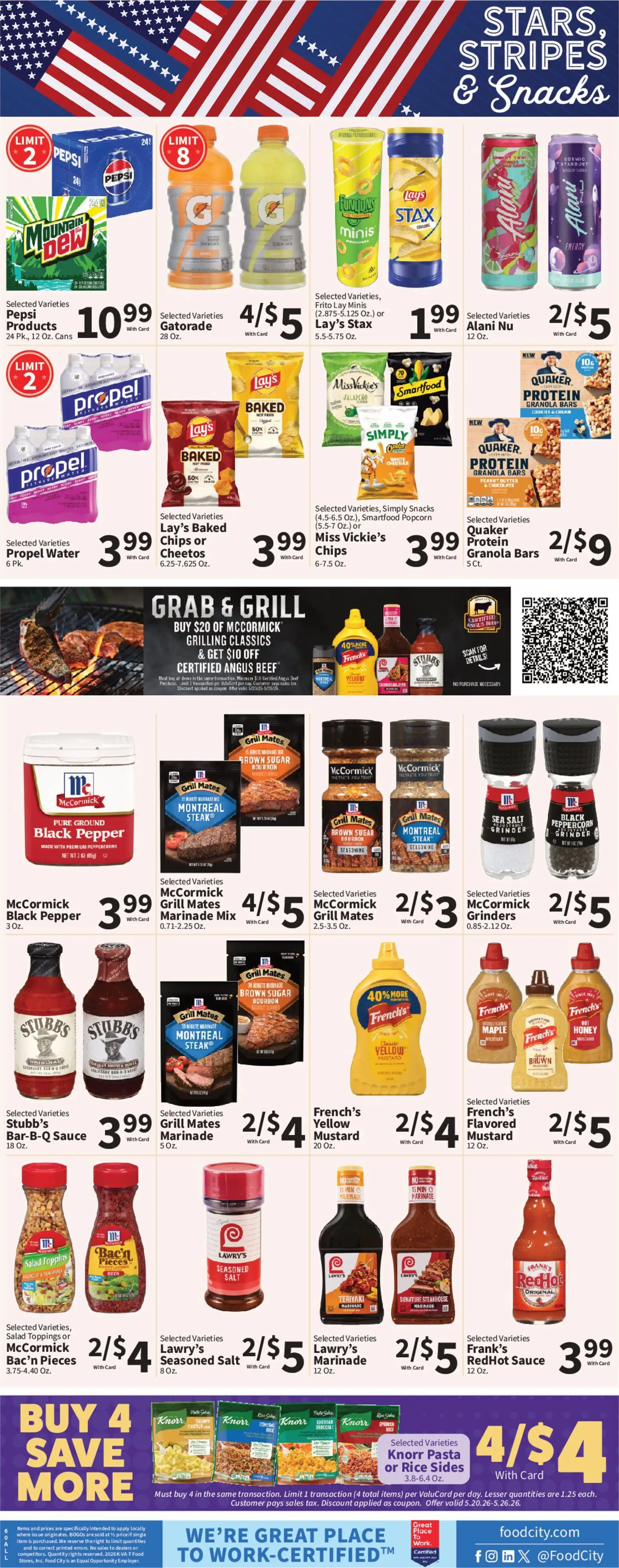 Food City Weekly Ad - valid from 20.05.2026 | Page: 8 | Products: Broccoli, Beef, Water, Grinder