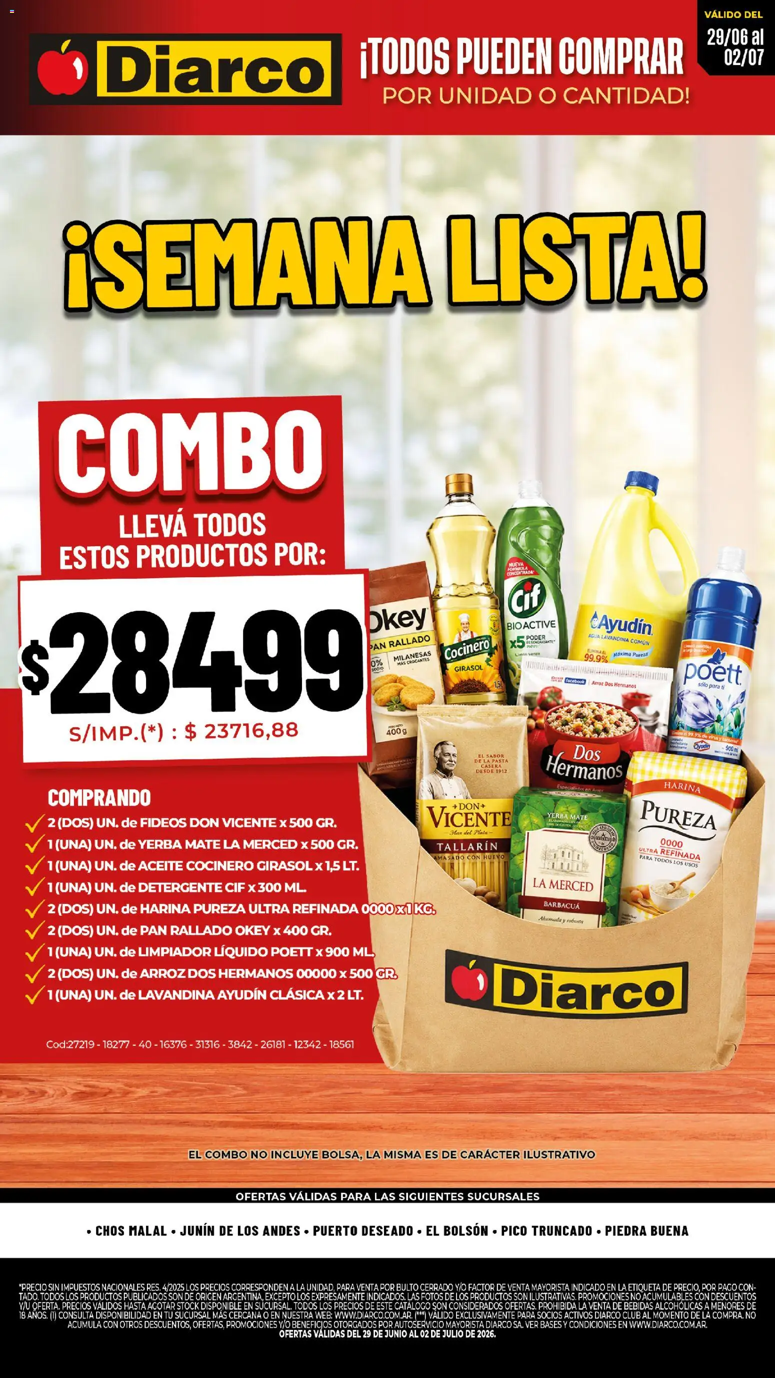 Diarco - Semana Lista │ válido desde el 29/06/2026 | Página: 1