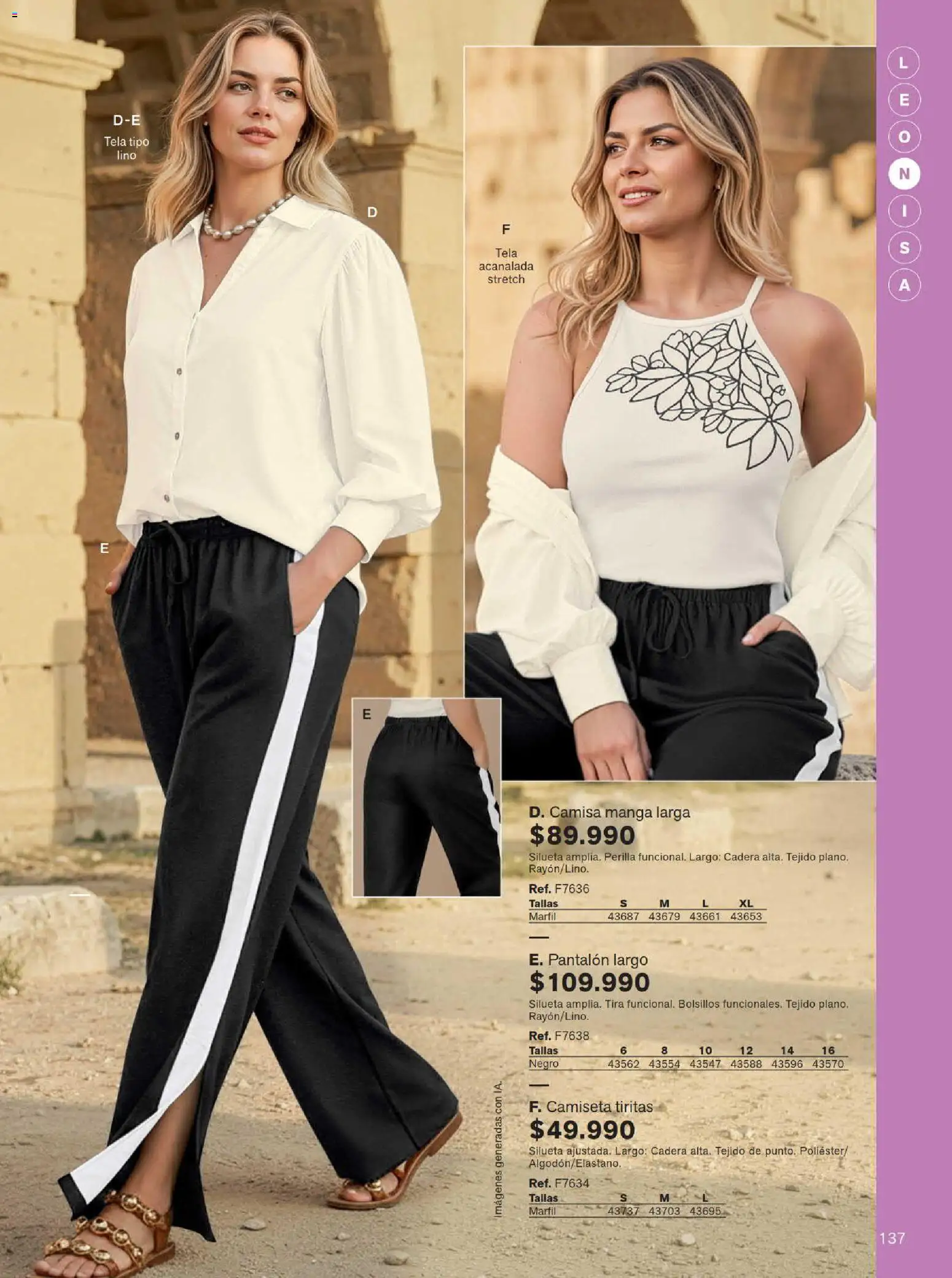 Leonisa revista - valida desde el 15/07/2026 | Página: 137 | Productos: Camiseta, Camisa