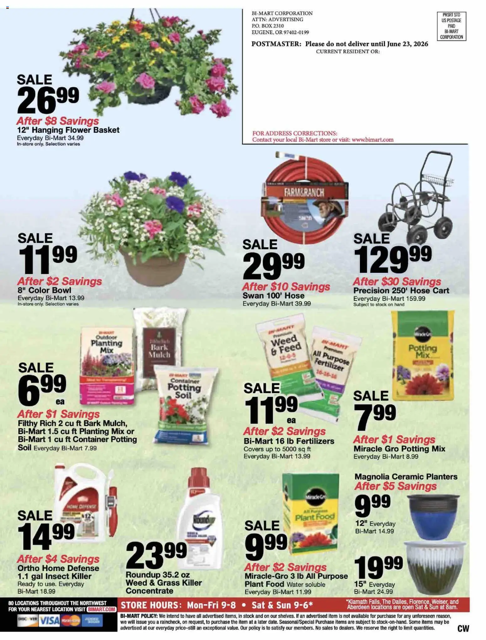 Bi-Mart Membership Savings Book - valid from 06/23/2026 | Page: 12 | Products: Box, Basket, Water